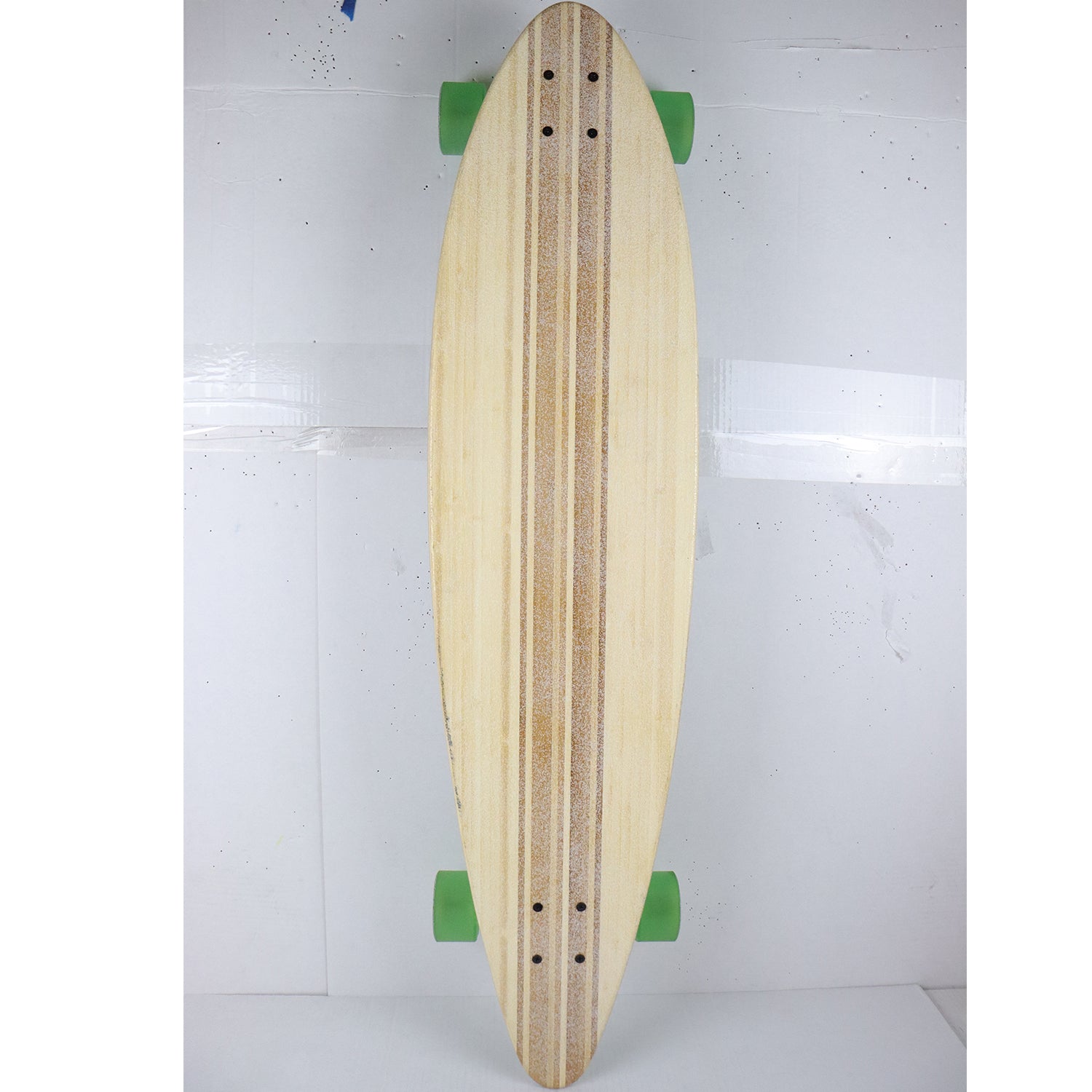 Scratched Paradise Longboard Complete 9.75" x 41" Bamboo Inlay Stalks Concave Pintail Shape