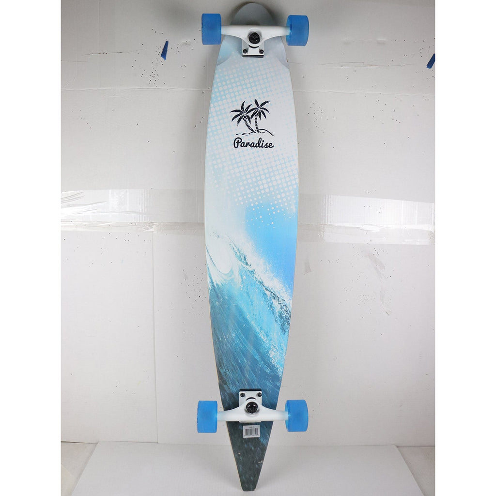 Scratched Paradise Longboard Complete Mavricks Surf Wave Pintail 9" x 47.75"