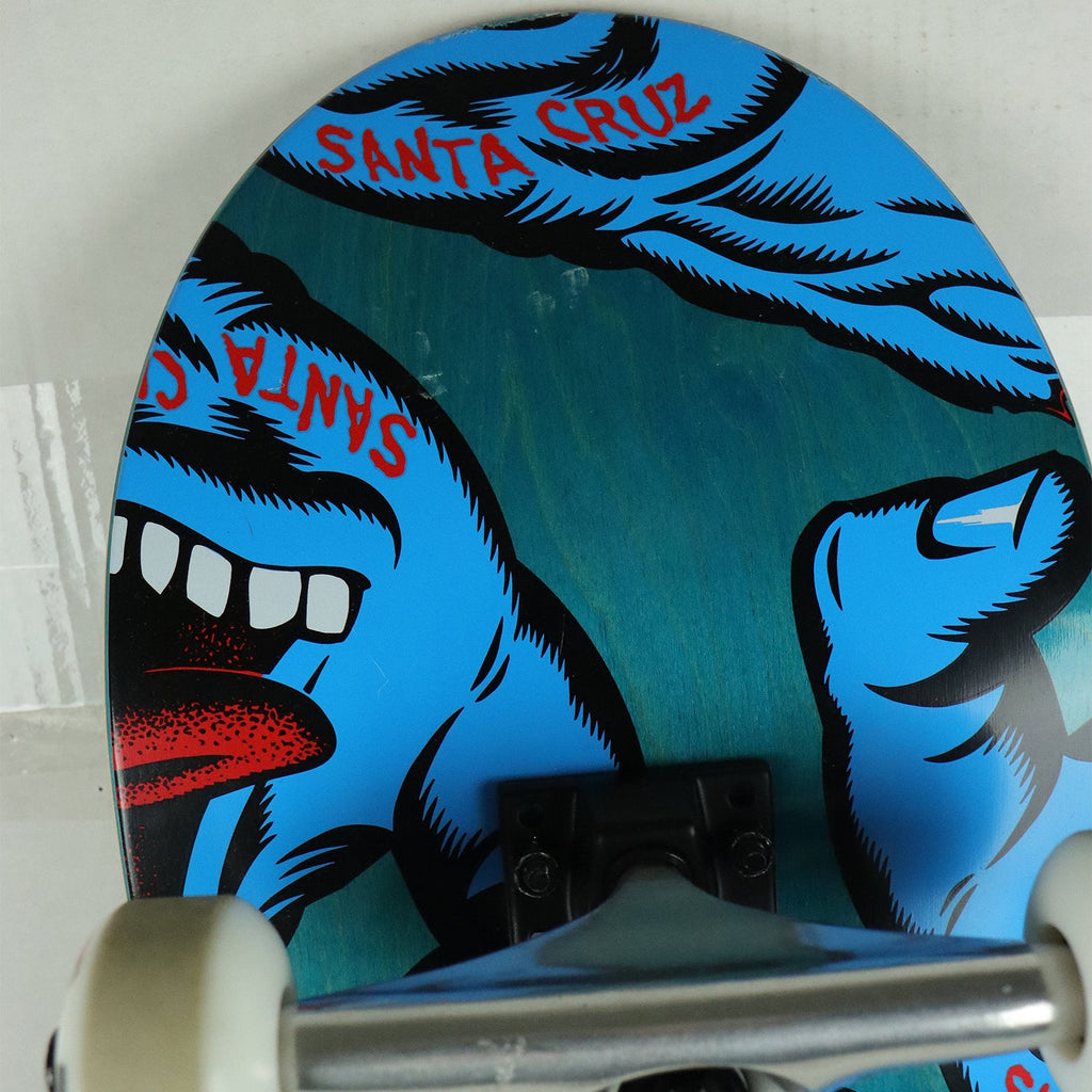 Blem Santa Cruz Skateboard Complete Hands Blue 8.25"