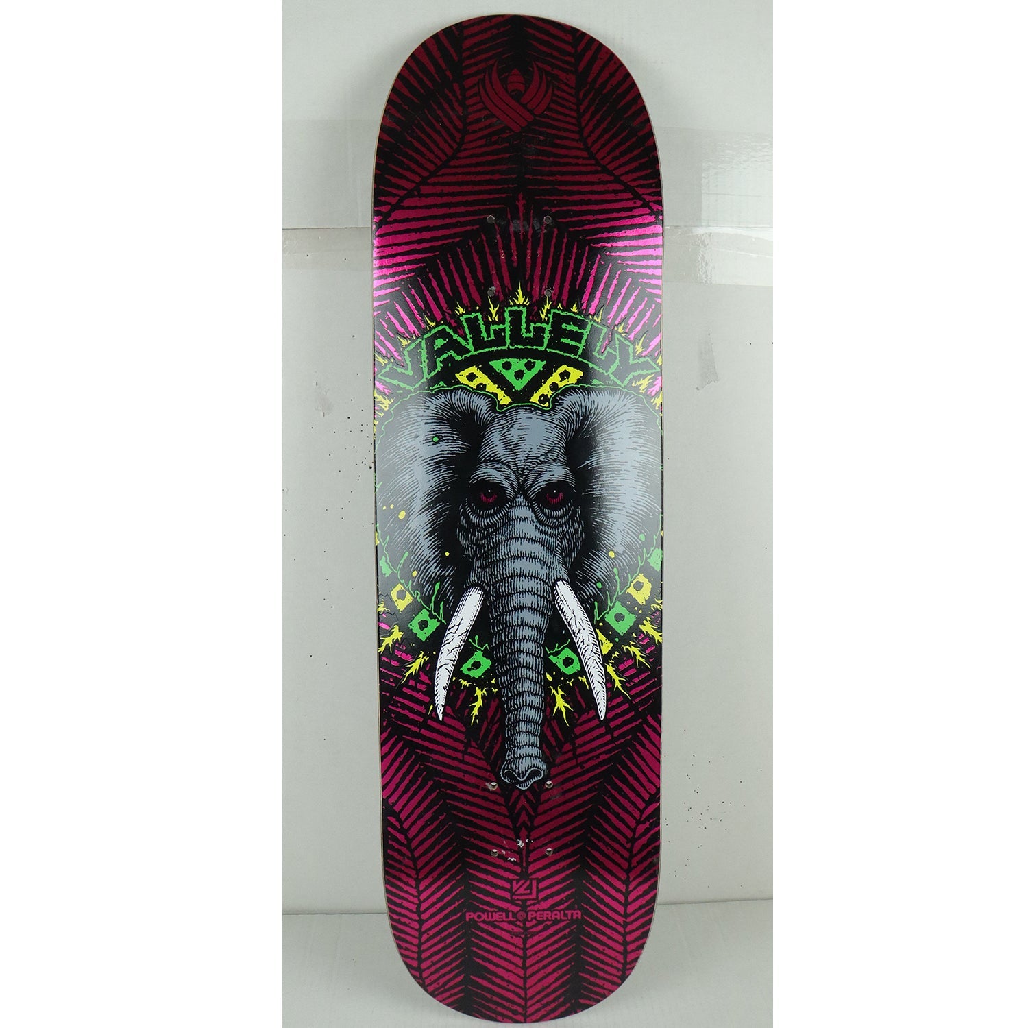 Blem Powell Peralta Skateboard Deck Flight Mike Vallely Elephant Pink Foil 8.63" with Grip