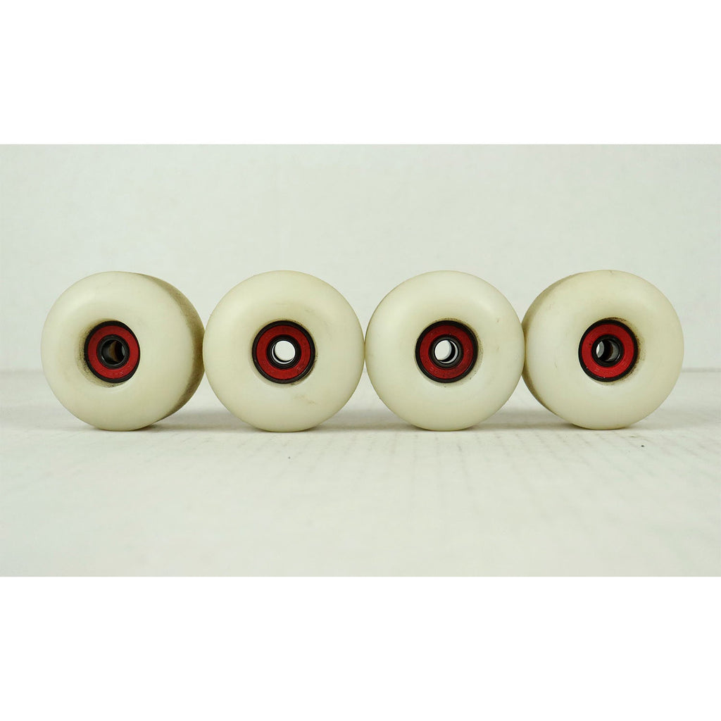 Blem Spitfire Skateboard Wheels Burners 56mm 99A White/Purple with Abec 5 Bearings
