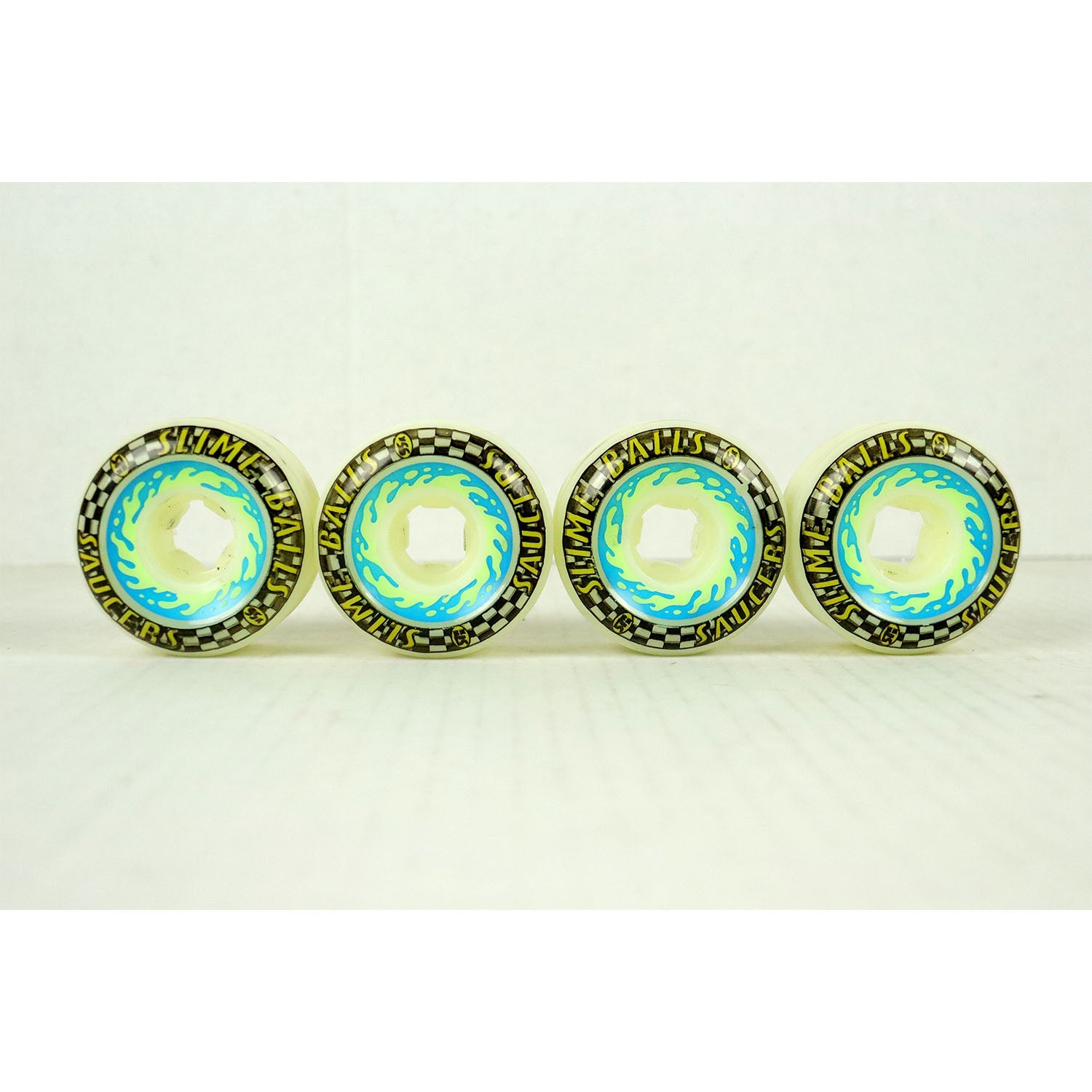 Blem Slime Balls Skateboard Wheels 57mm Saucers 95A White