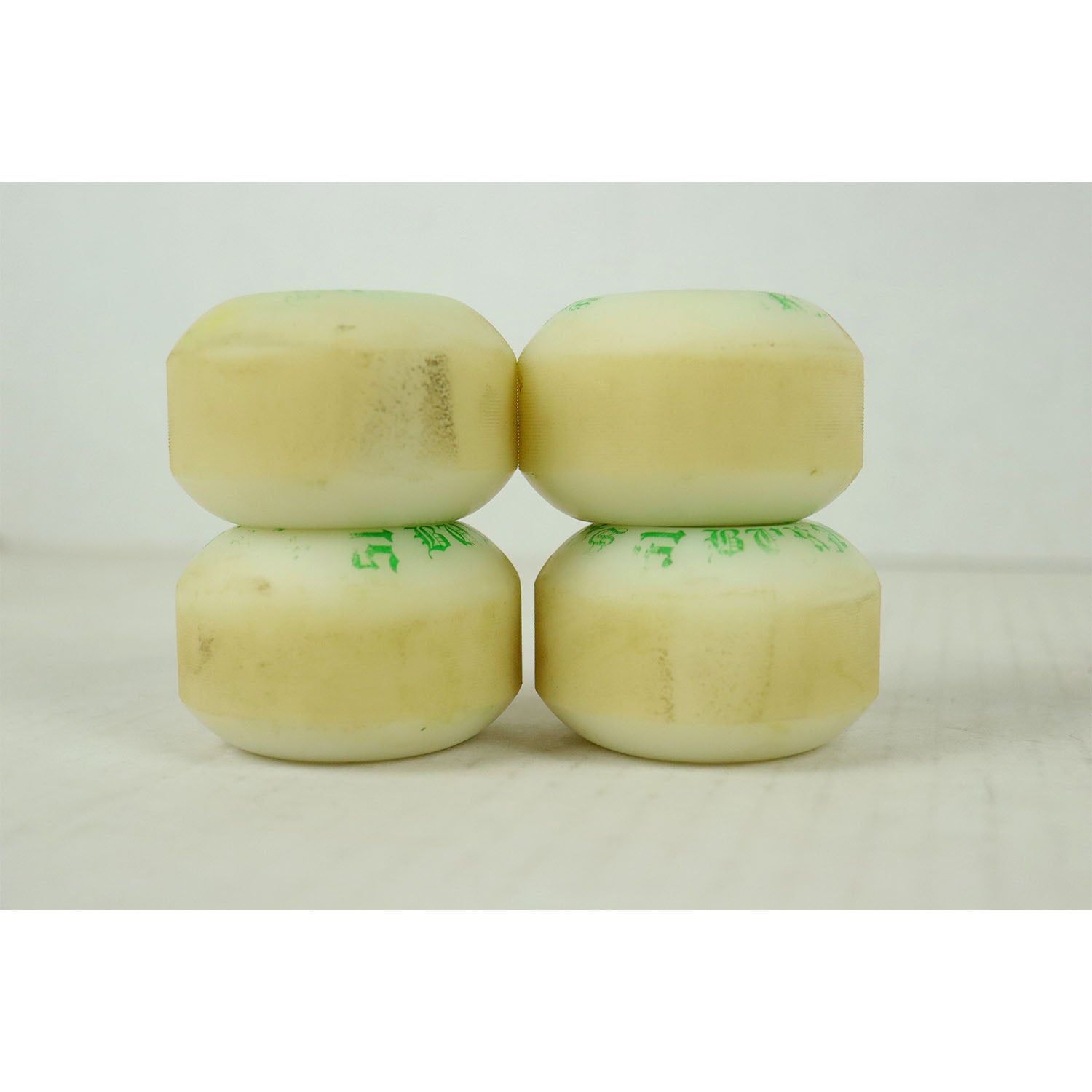 Blem Spitfire Skateboard Wheels Burners 51mm 99A White/Green with Bearings