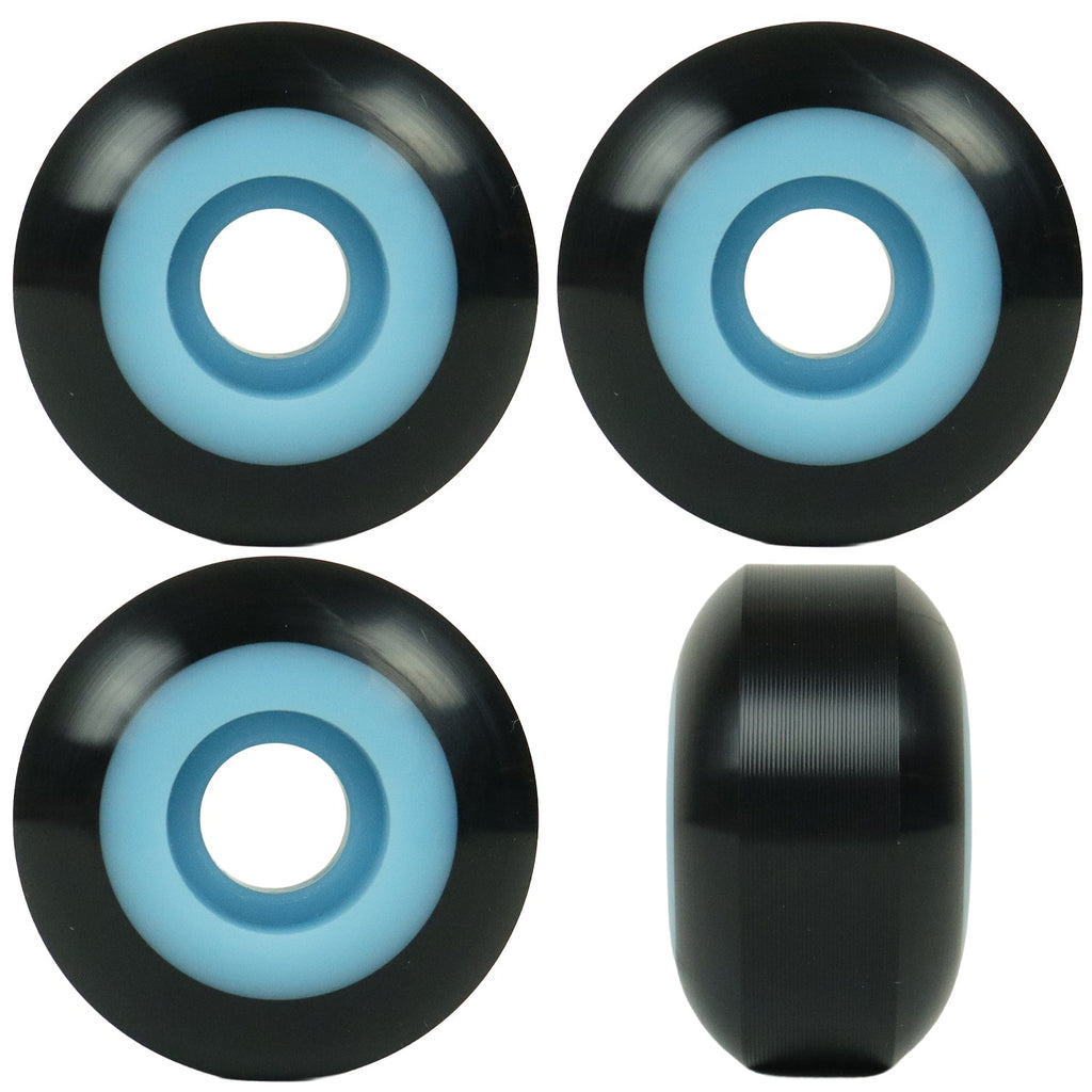 Skateboard Wheels 53mm x 31mm High Rebound 100A Black/Blue