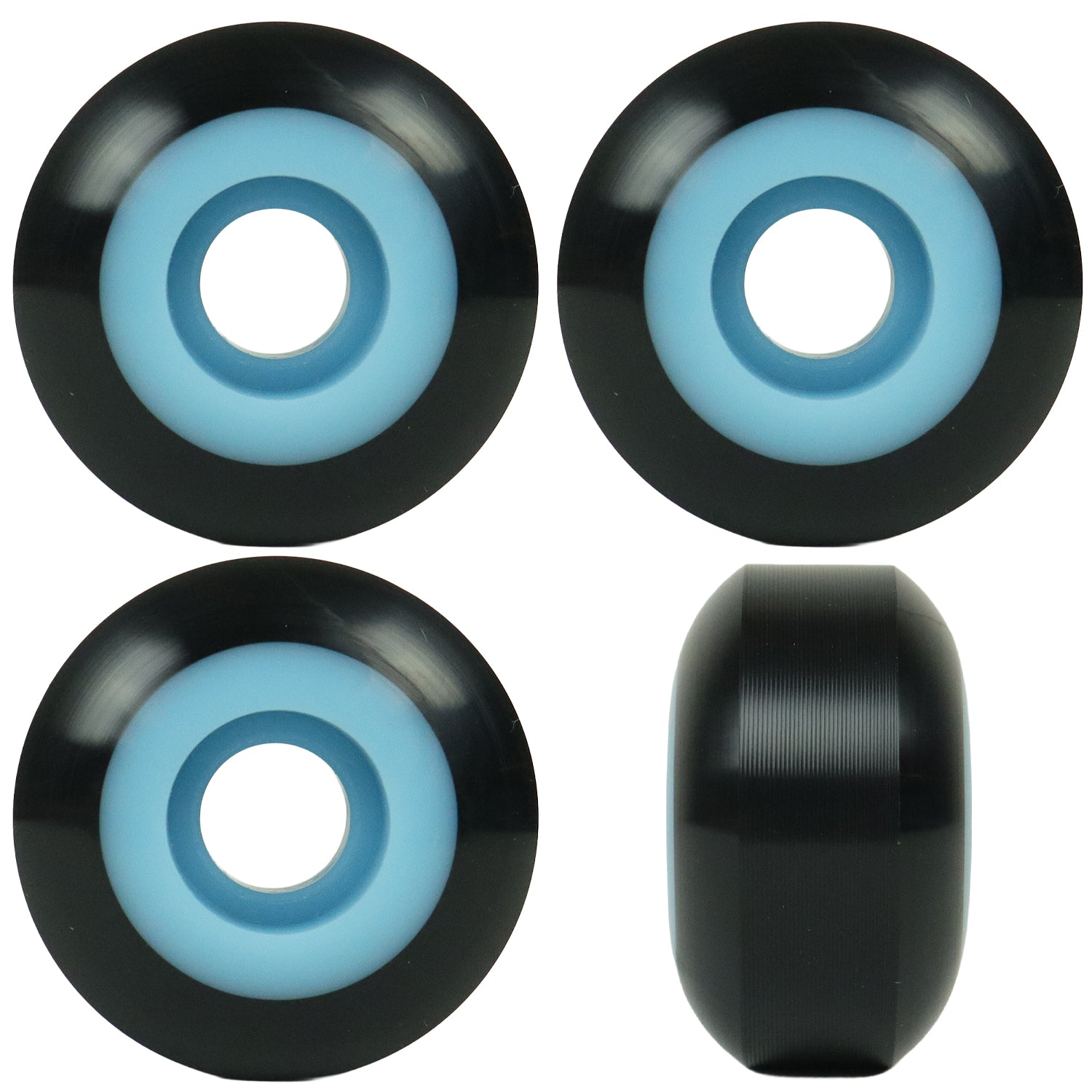 Skateboard Wheels 53mm x 31mm High Rebound 100A Black/Blue