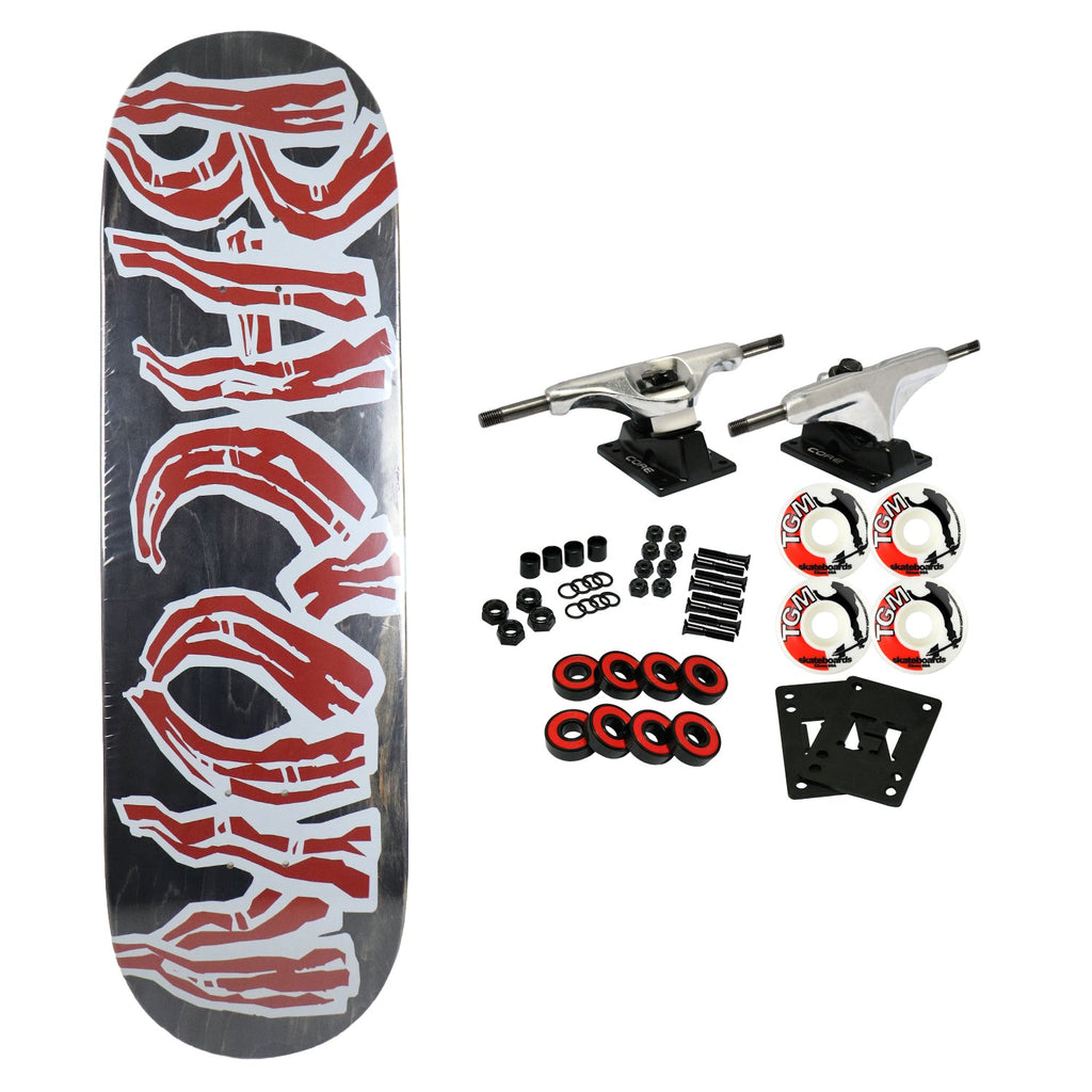 Bacon Skateboard Complete Logo Veneer Black 9.0" x 32.75"