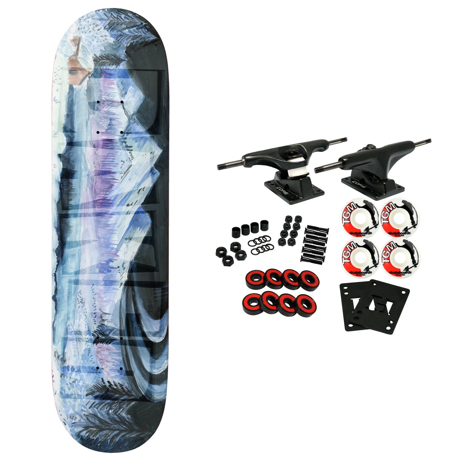 Baker Skateboard Complete Casper Brooker Night Ross B2 8.5" x 32.25"