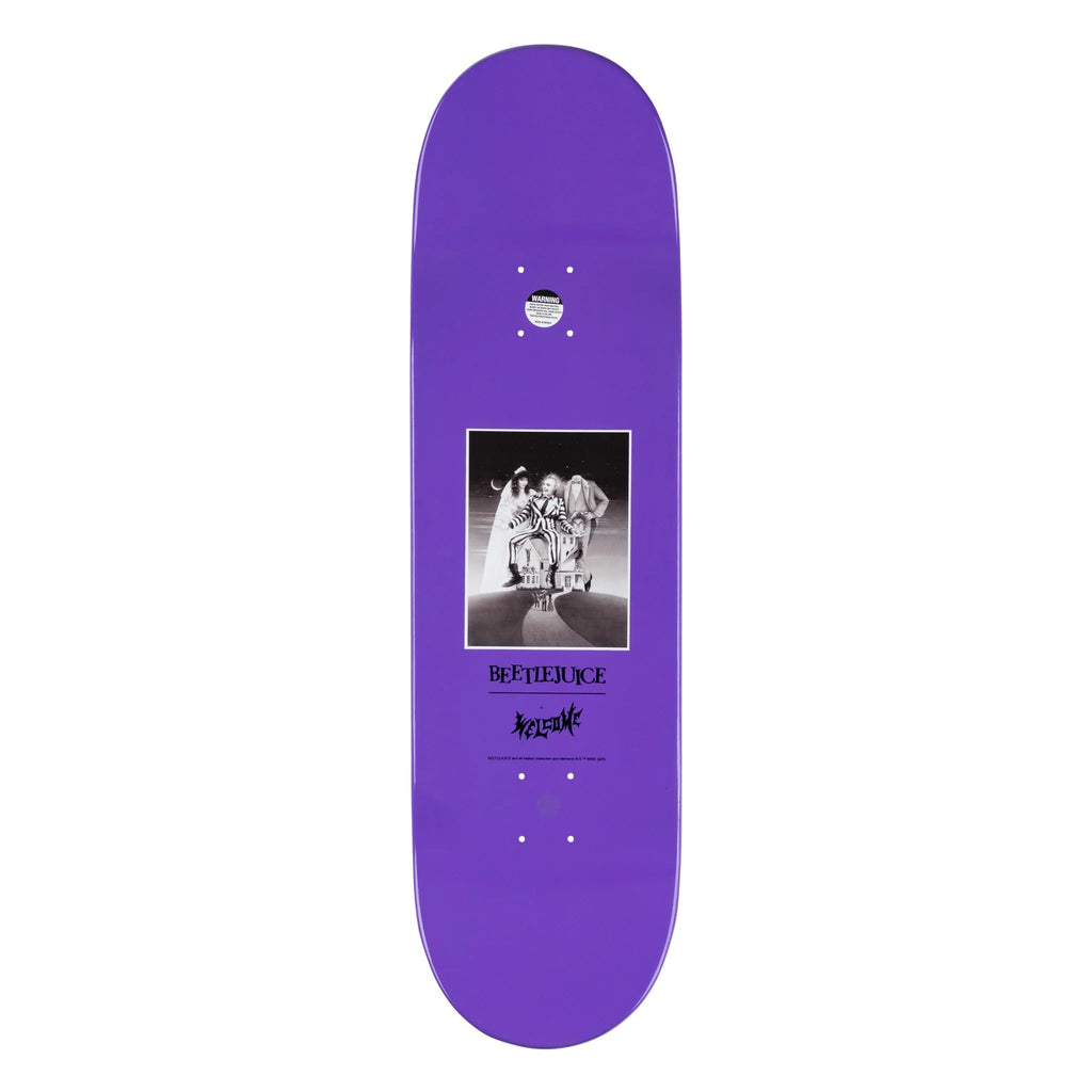 Welcome X Beetlejuice Skateboard Complete Showtime On Popsicle Black/Purple 8.5" x 32.35"