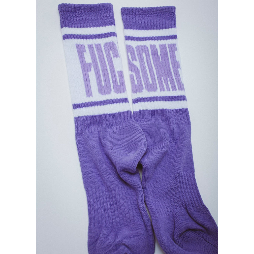 FA Socks Big Stripe Violet/White