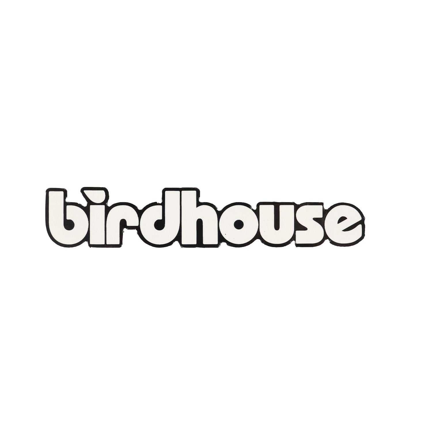 Birdhouse Skateboard Sticker Text Logo White 5.25" x 1"