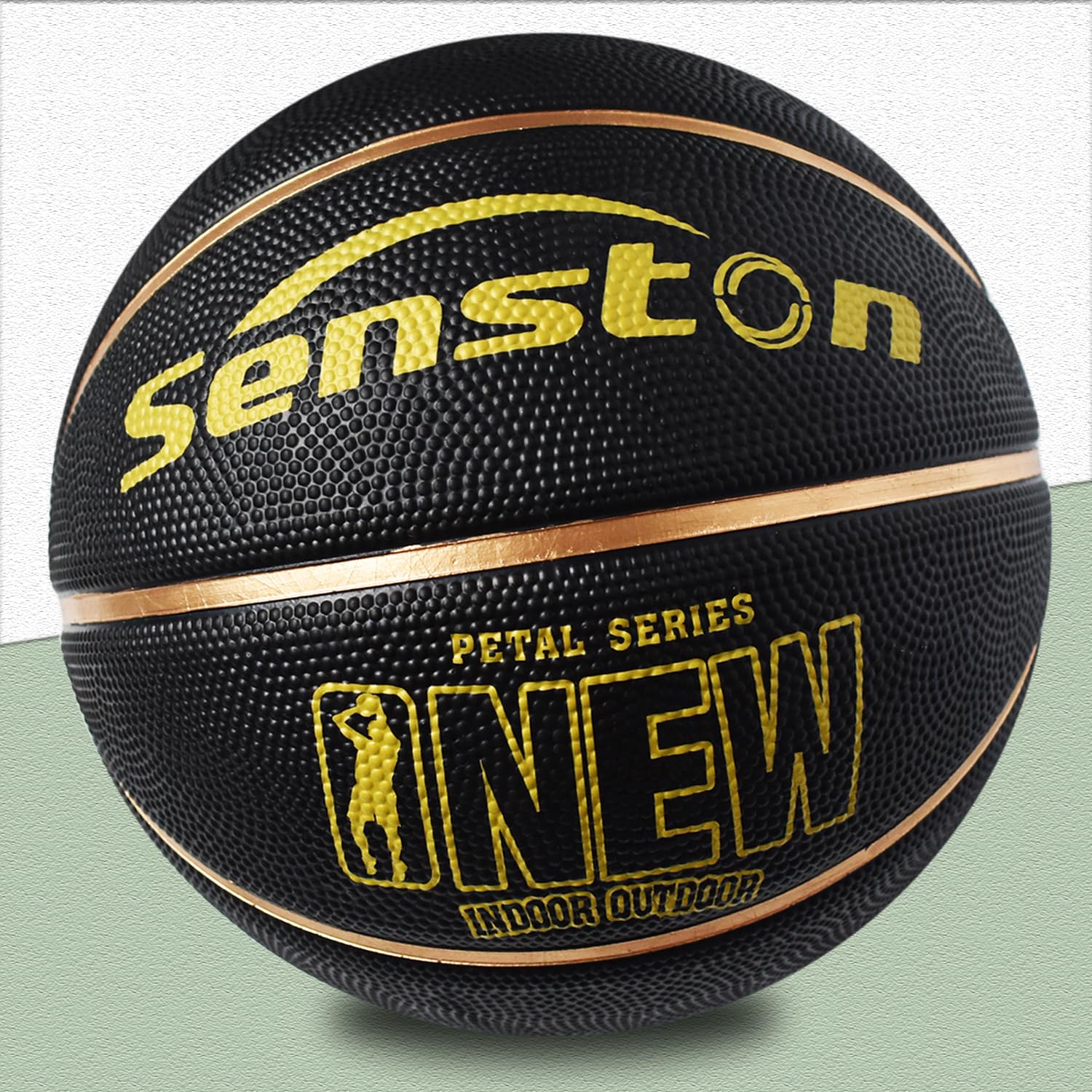 Senston 27.5''/29.5'' OutdoorBasketball ExcellentElasticity/Grip RubberBasketballs with Pump, DurableSize 5/7 Men Basketball