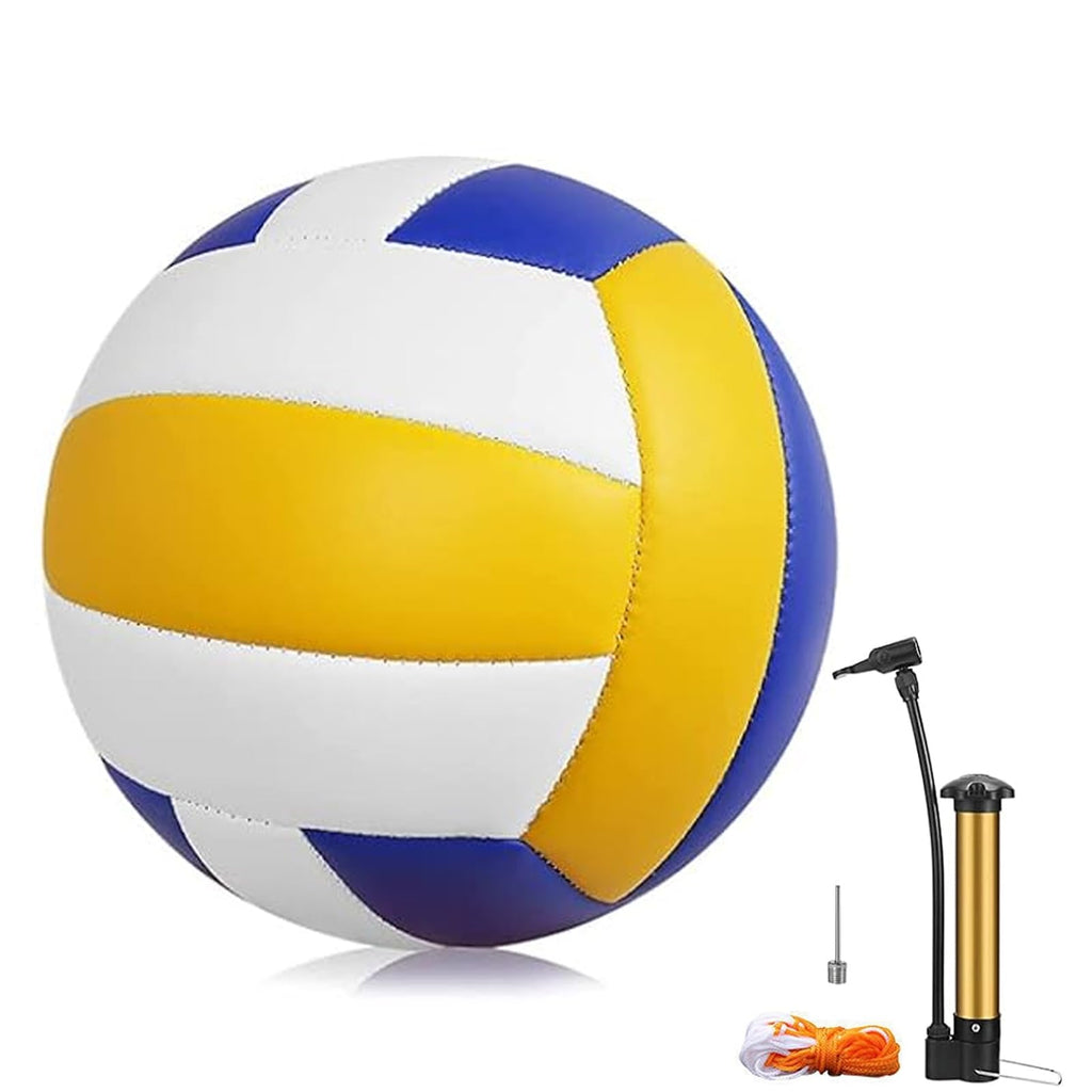 Magicorange Volleyball, 1 PackOfficial Size 5 Volleyballs- PULeather Indoor Outdoor SoftTouch Volleyballs for BeachPlay, Game,Gym,Training-Includes Ball Pump