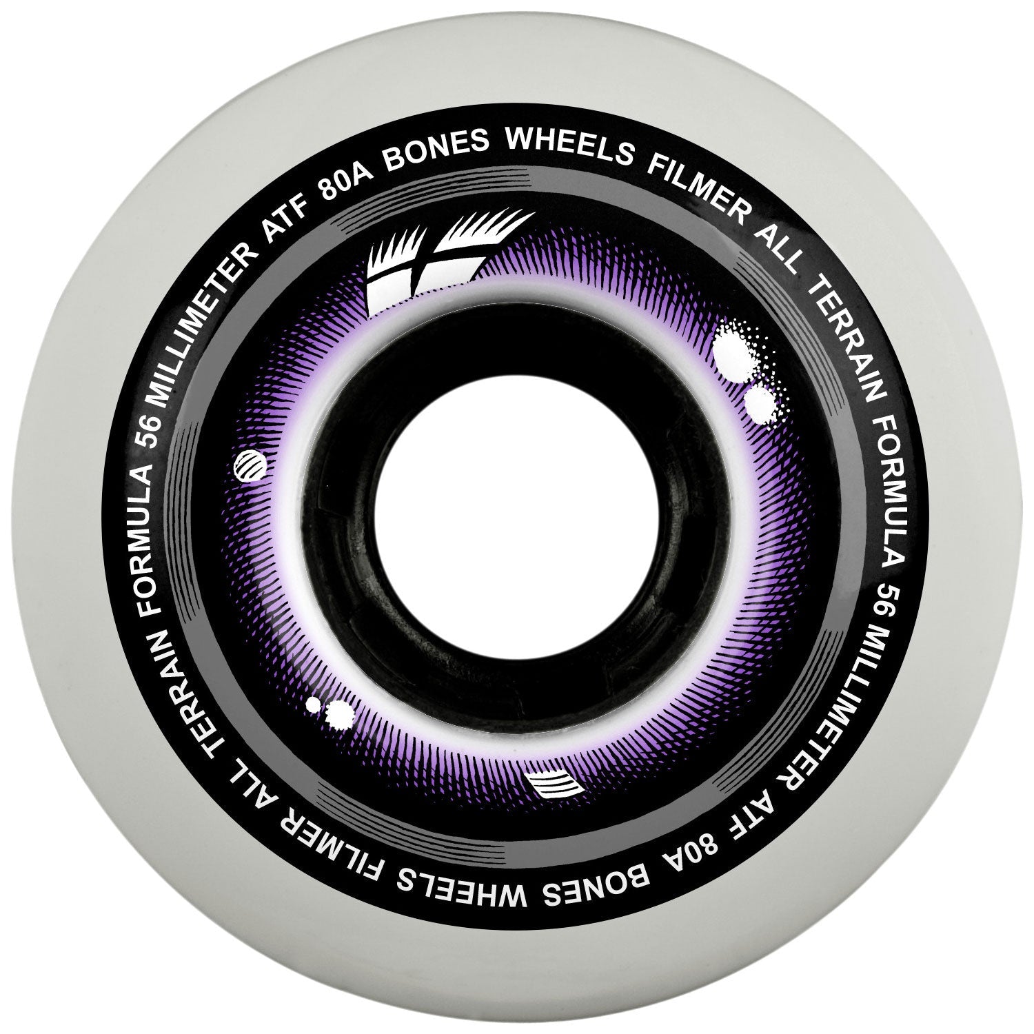 Bones Skateboard Wheels 60mm ATF Filmers All Terrain Formula 80A