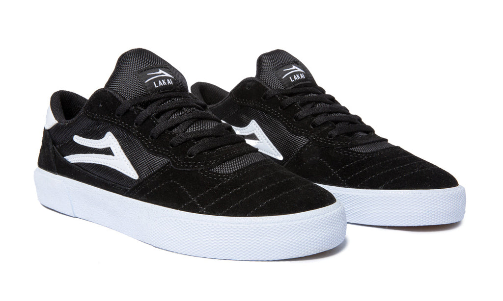 Lakai Skateboard Shoes Cambridge Black White Suede