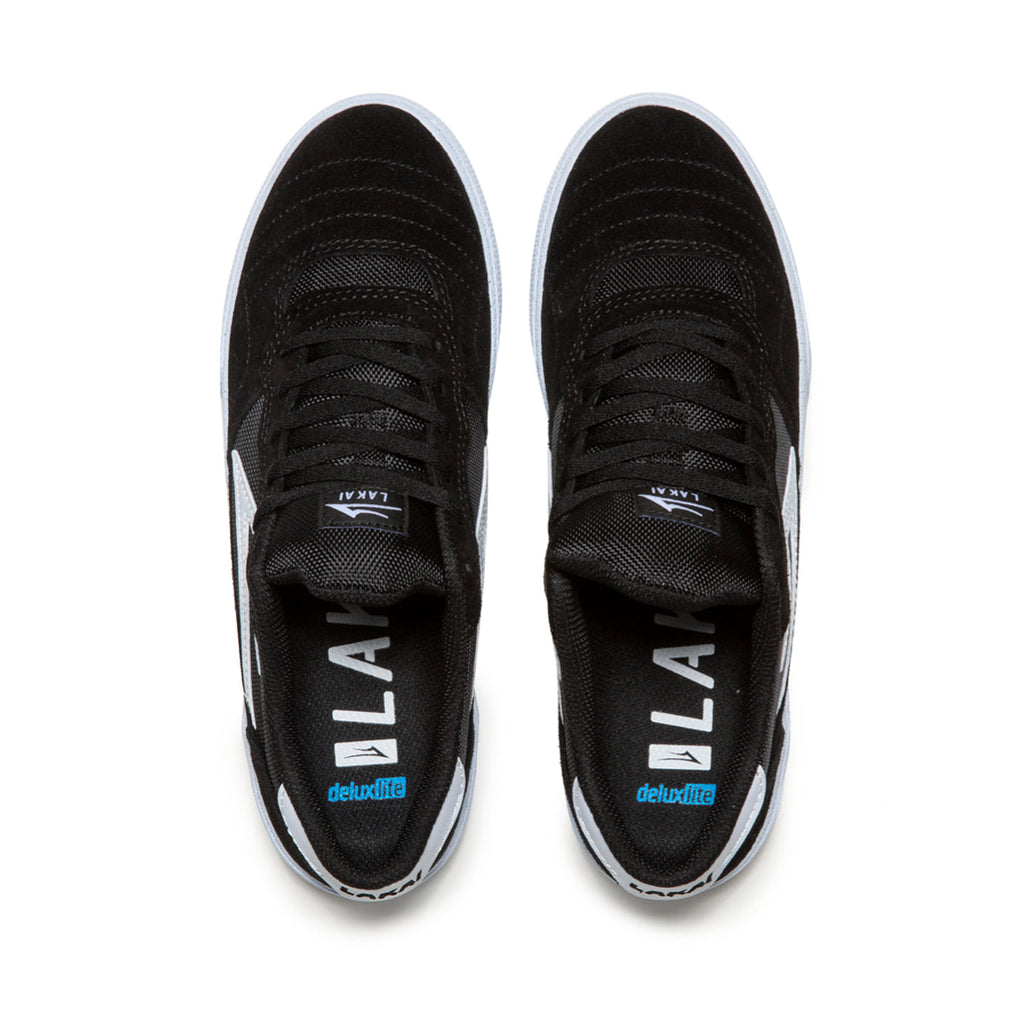 Lakai Skateboard Shoes Cambridge Black White Suede