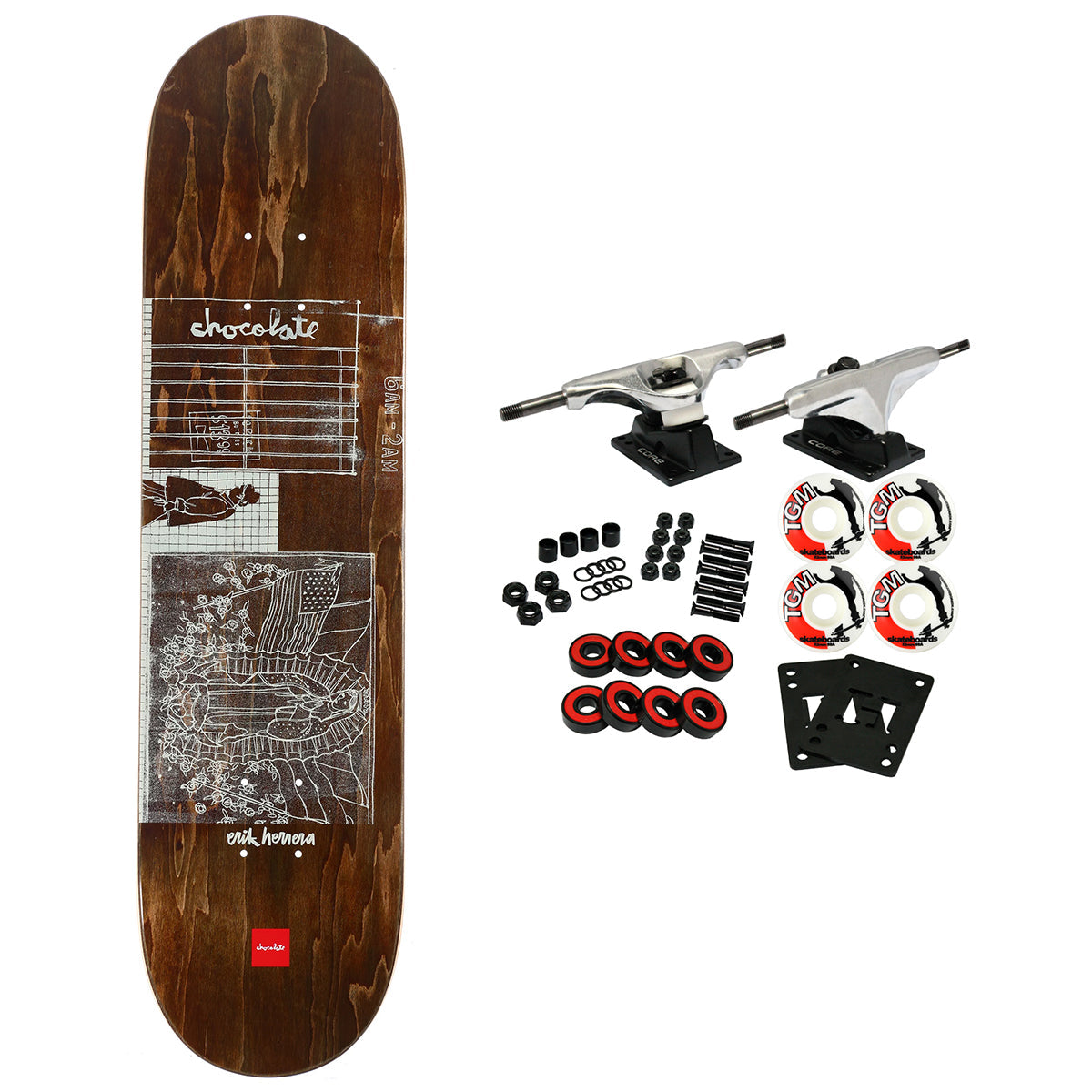 Chocolate Skateboard Complete Herrera Unearthed Hecox 8.0" x 31.875"