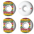 Chocolate Skateboard Wheels Sound System 50mm 99A Classic Shape White