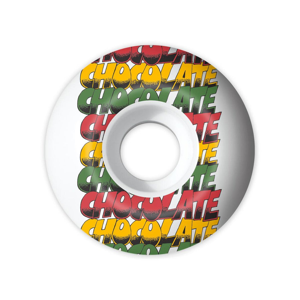 Chocolate Skateboard Wheels Sound System 50mm 99A Classic Shape White