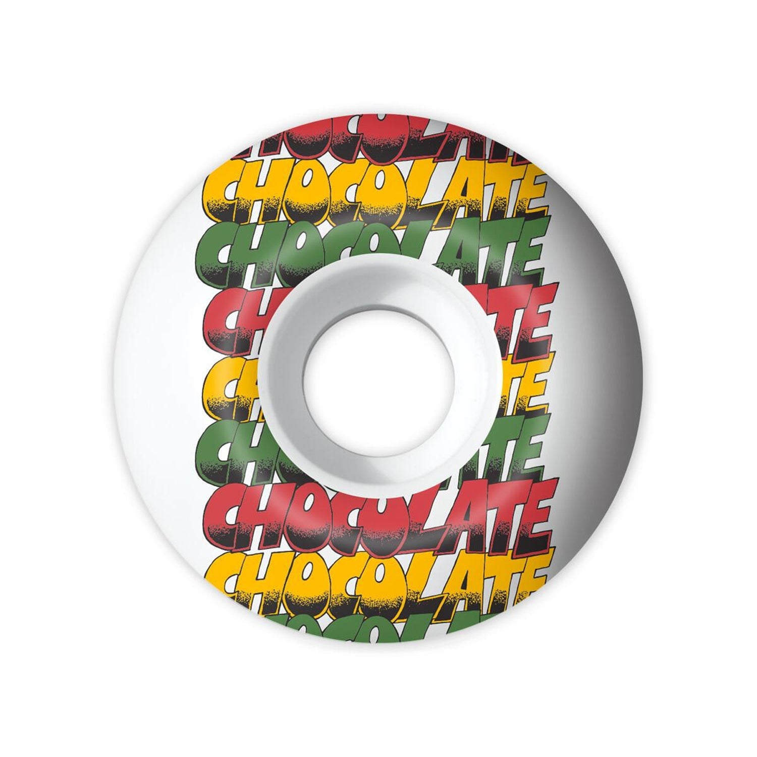 Chocolate Skateboard Wheels Sound System 50mm 99A Classic Shape White