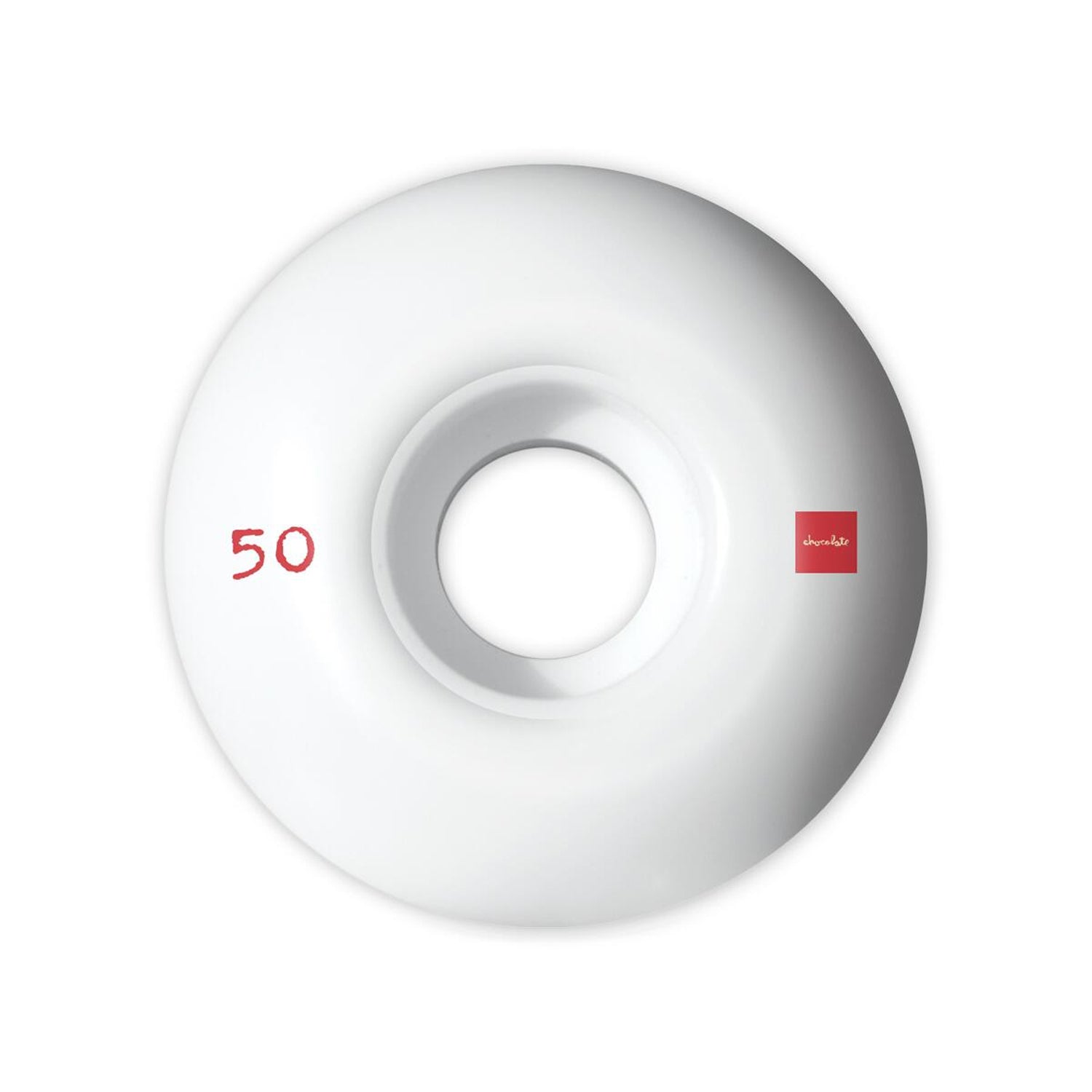 Chocolate Skateboard Wheels Sound System 50mm 99A Classic Shape White