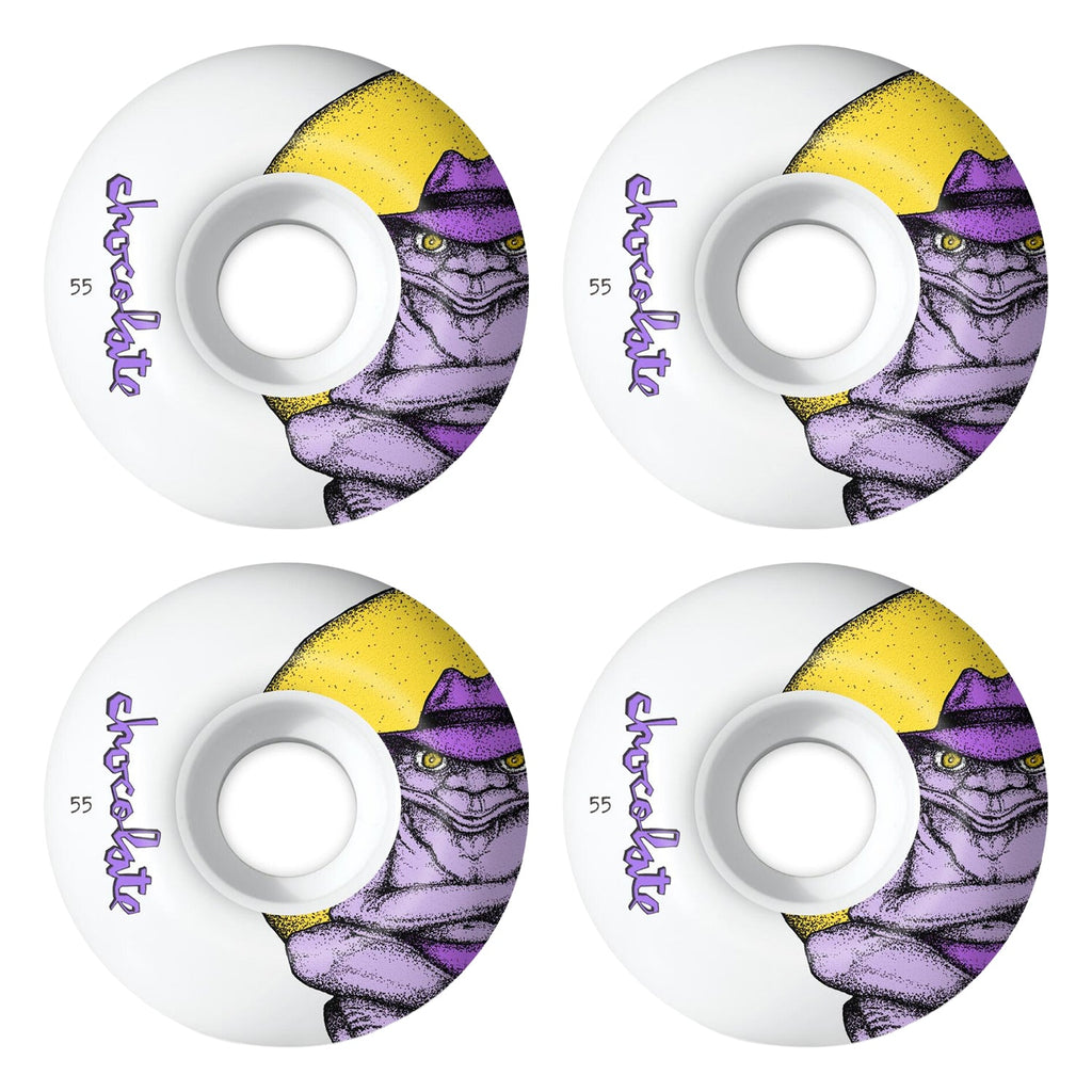 Chocolate Skateboard Wheels Sapo 55mm 99A Classic Shape White