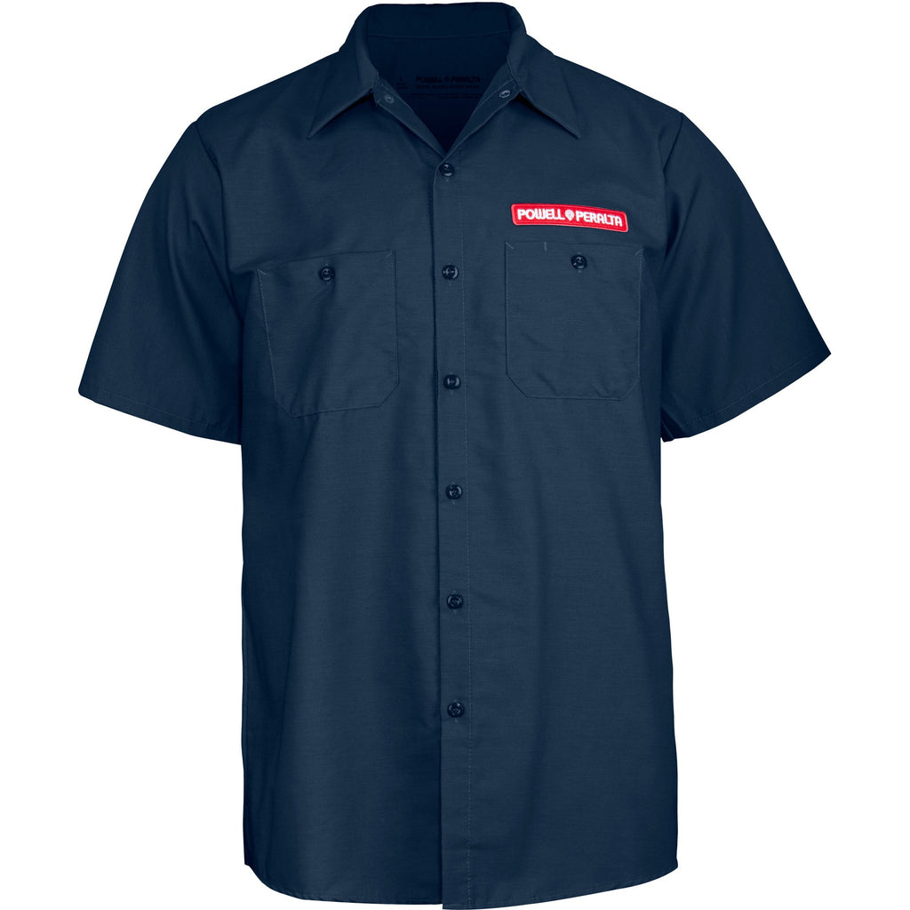 Powell Peralta Skateboards Work Shirt Winged Ripper Navy