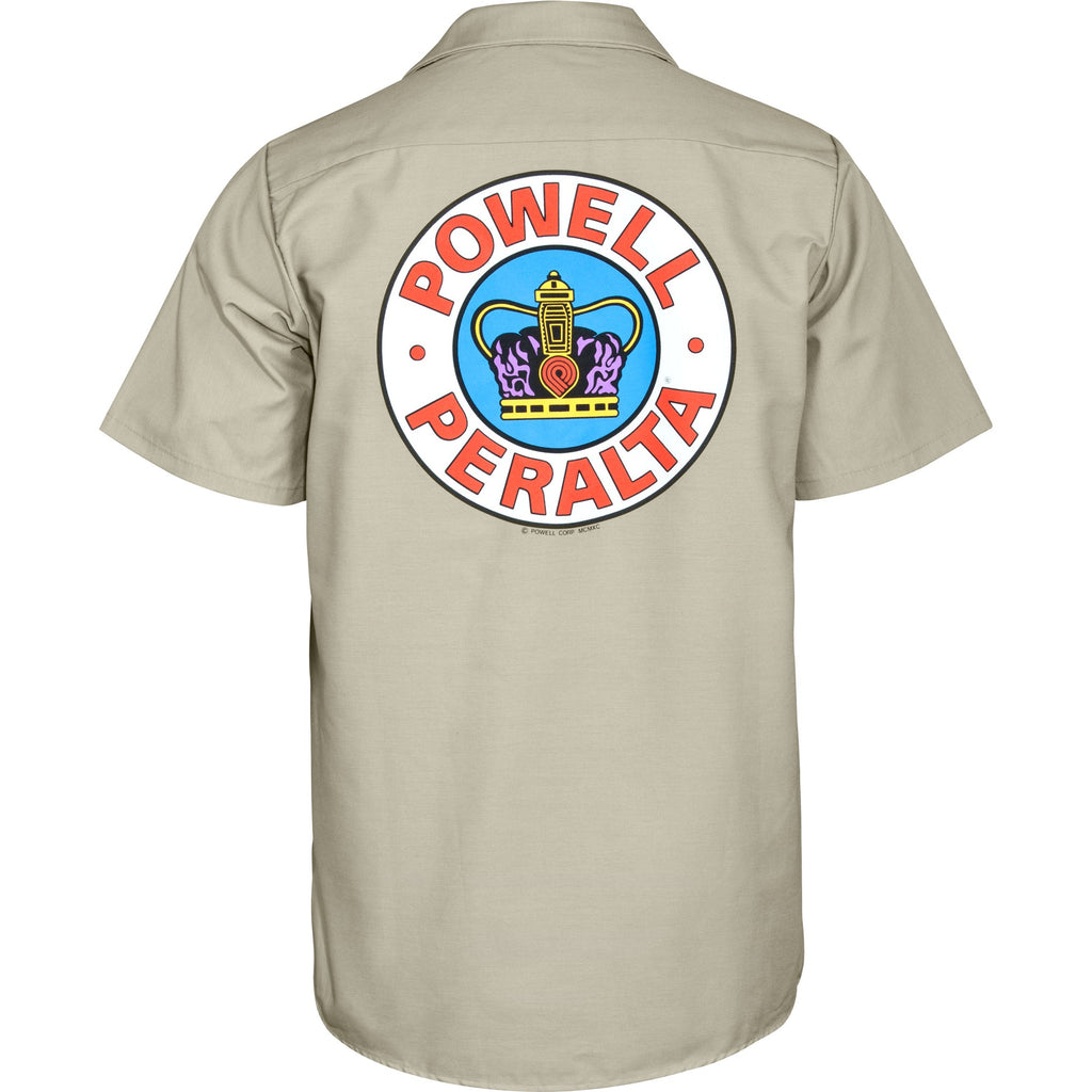 Powell Peralta Skateboards Work Shirt Supreme Khaki