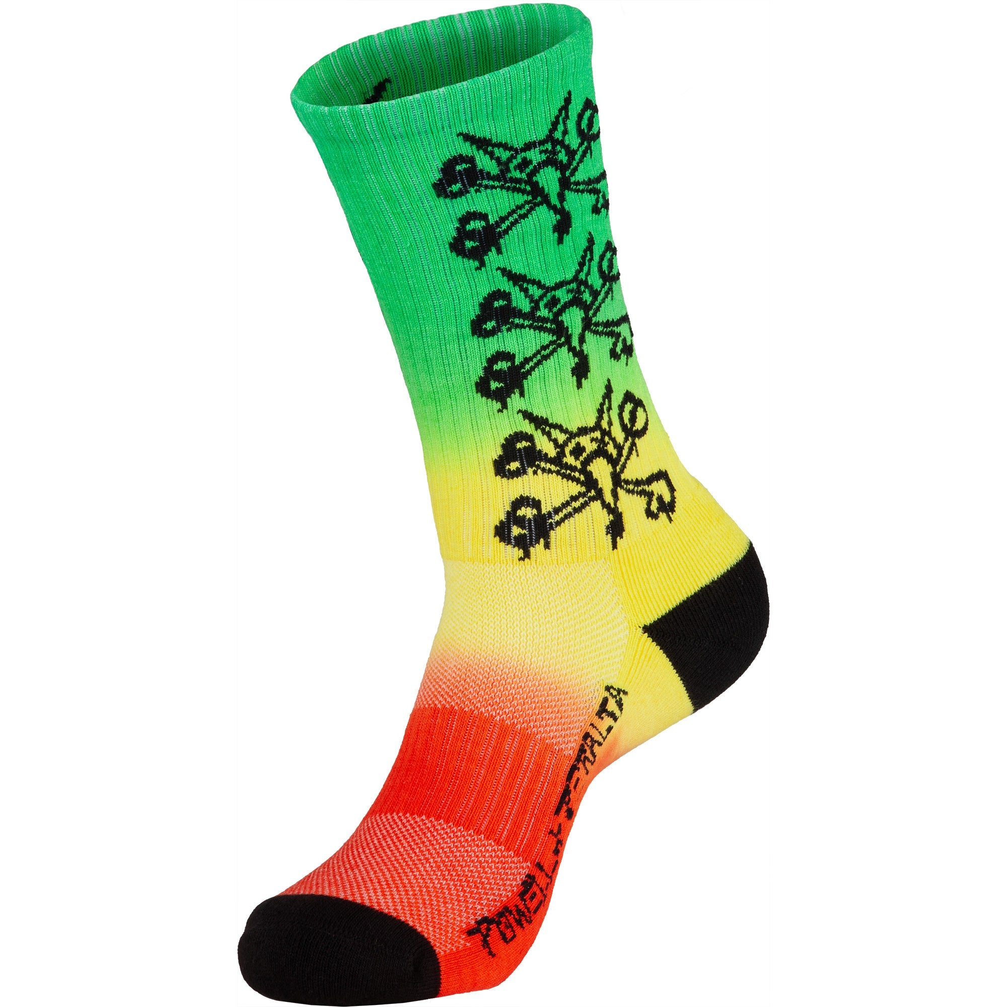 Powell Peralta Skateboards Socks Vato Rats Crew Rasta Fade
