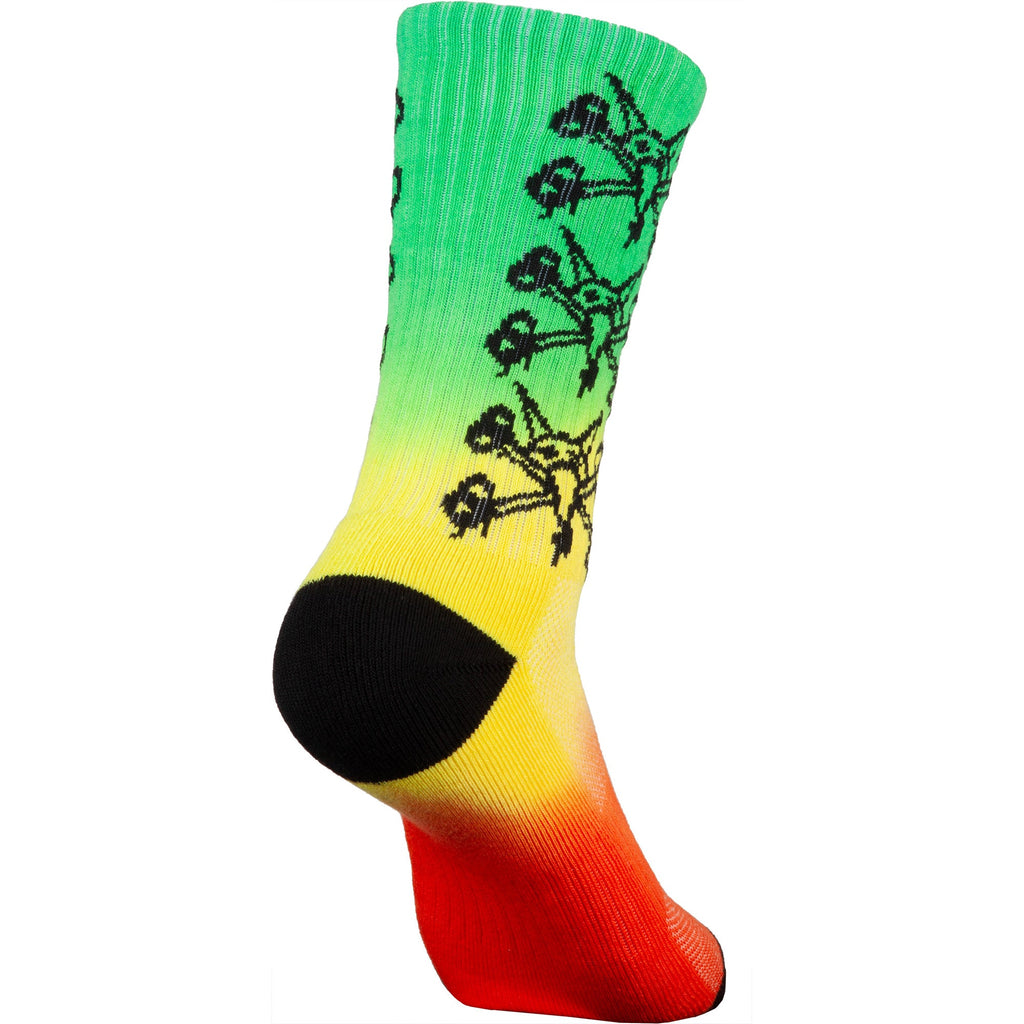 Powell Peralta Skateboards Socks Vato Rats Crew Rasta Fade
