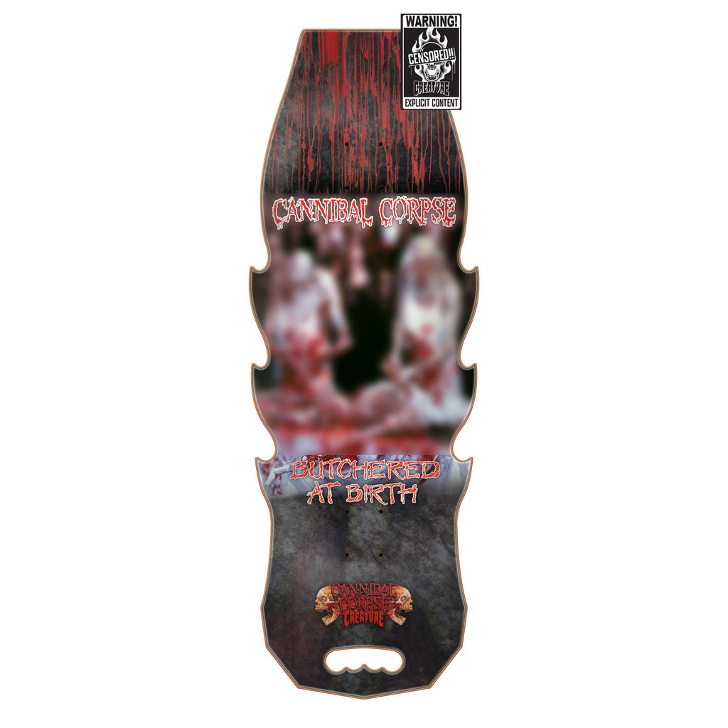 Creature Skateboard Deck Cannibal Corpse Explicit Butchered at Birth 10.56" x 31"
