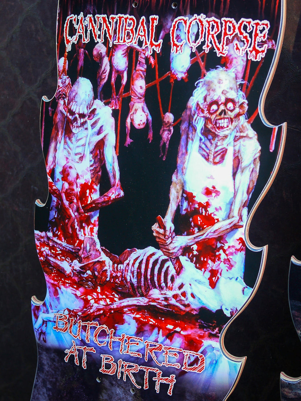 Creature Skateboard Deck Cannibal Corpse Explicit Butchered at Birth 10.56" x 31"