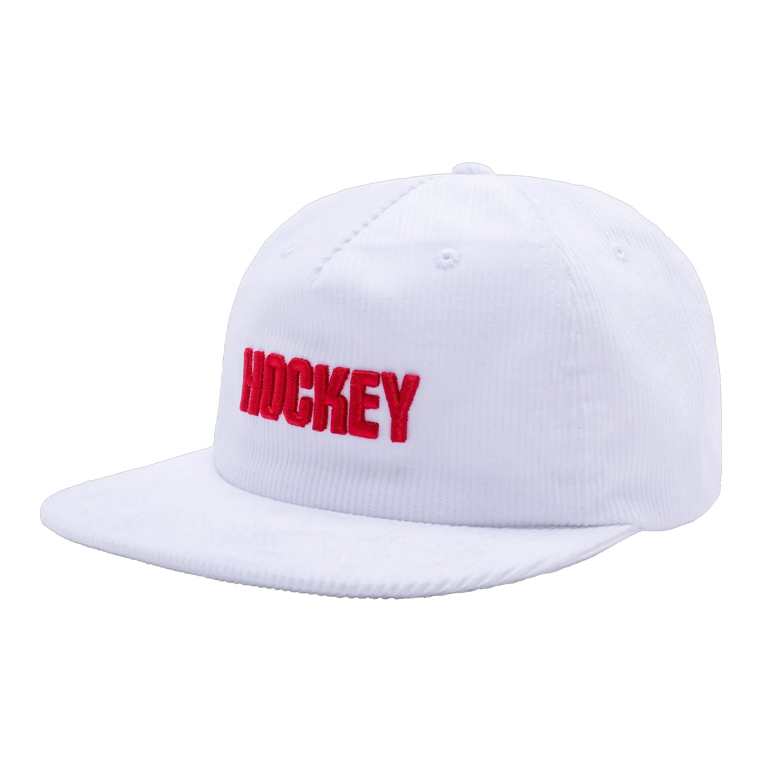 Hockey Hat Corduroy 5-Panel White