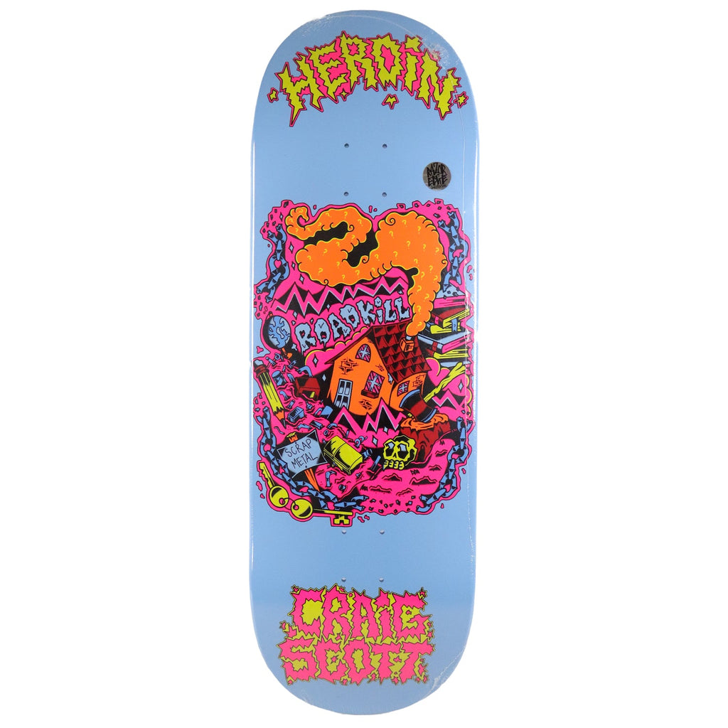 Heroin Premium Skateboard Complete Craig Scrap Metal Slappy Trucks Slime Balls and Quantum Snot Particles Bearings