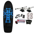 Dogtown Skateboard Complete Cross Logo 70s Rider Black/Blue 9.0" x 30.575"