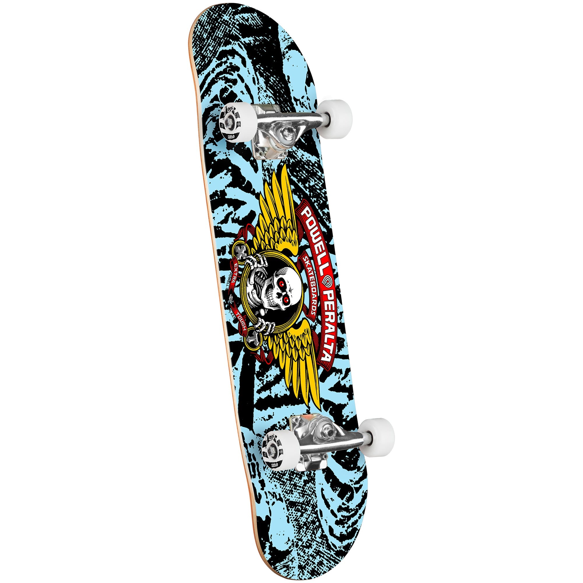 Powell Peralta Skateboard Complete Winged Ripper Black/Light Blue 7.0" x 28"