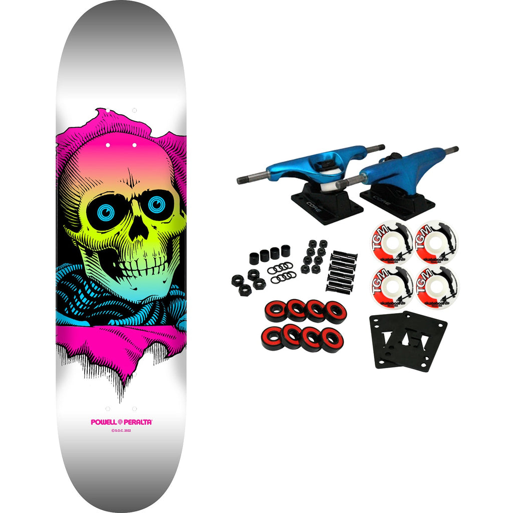 Powell Peralta Skateboard Complete Ripper Lime Fade White 8.5" x 32.08"