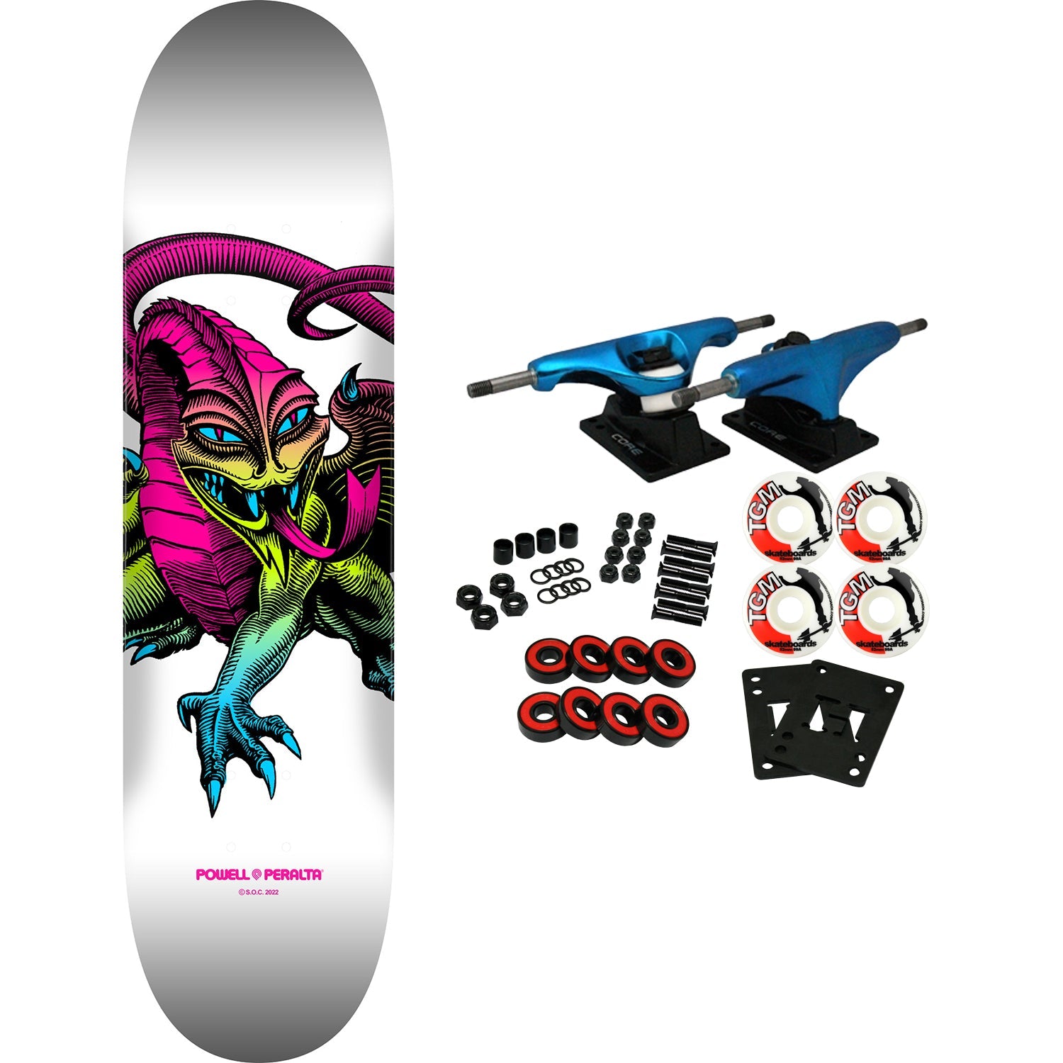 Powell Peralta Skateboard Complete Steve Caballero Lime Fade White 8.25" x 31.95"