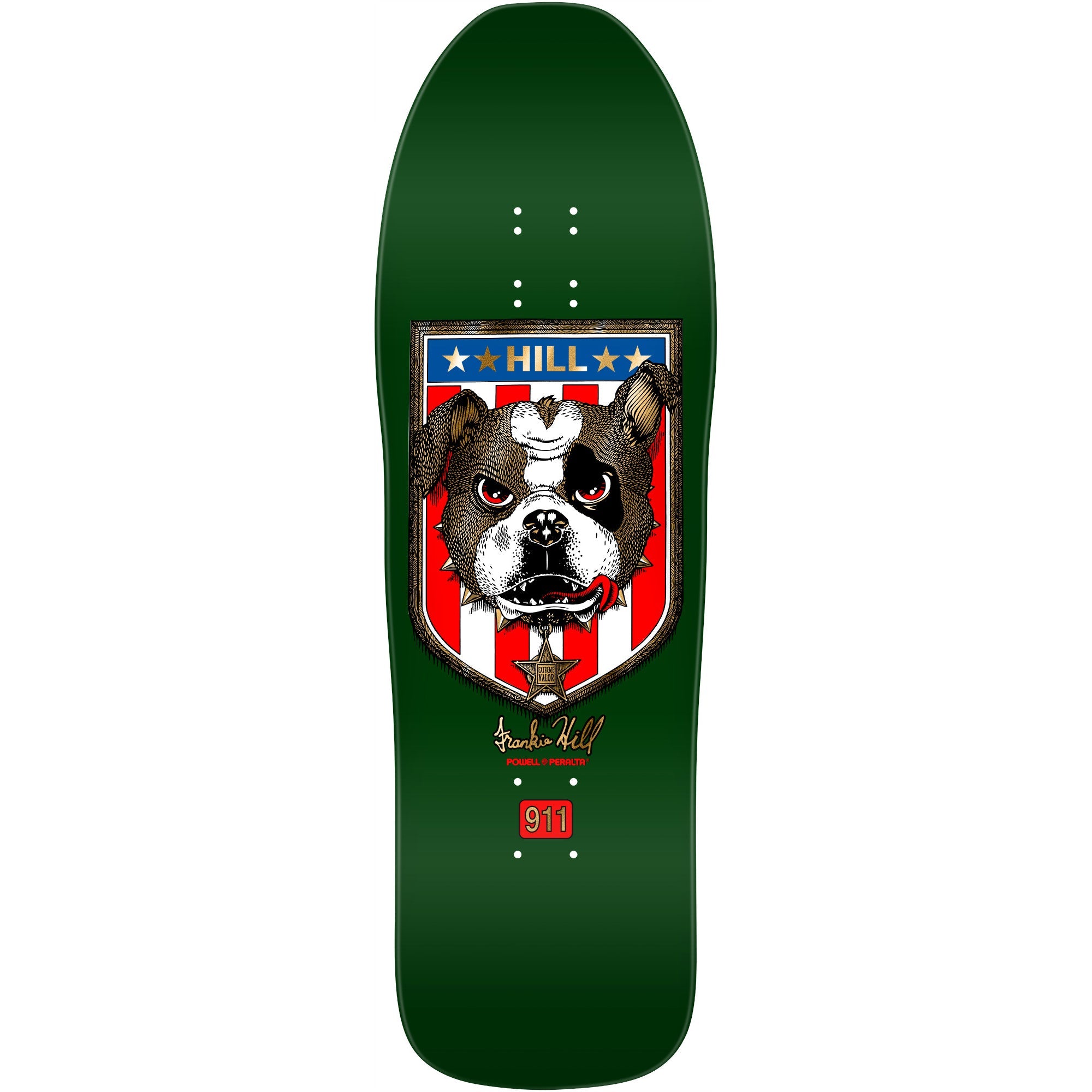 Powell Peralta Skateboard Frankie Hill Bull Dog Green/Gold Foil / Independent/ Rat Bones White