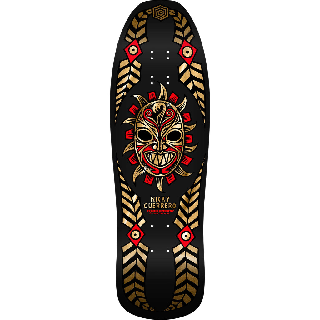 Powell Peralta Skateboard Deck Nicky Guerrero Mask Black/Gold Foil Old School Reissue