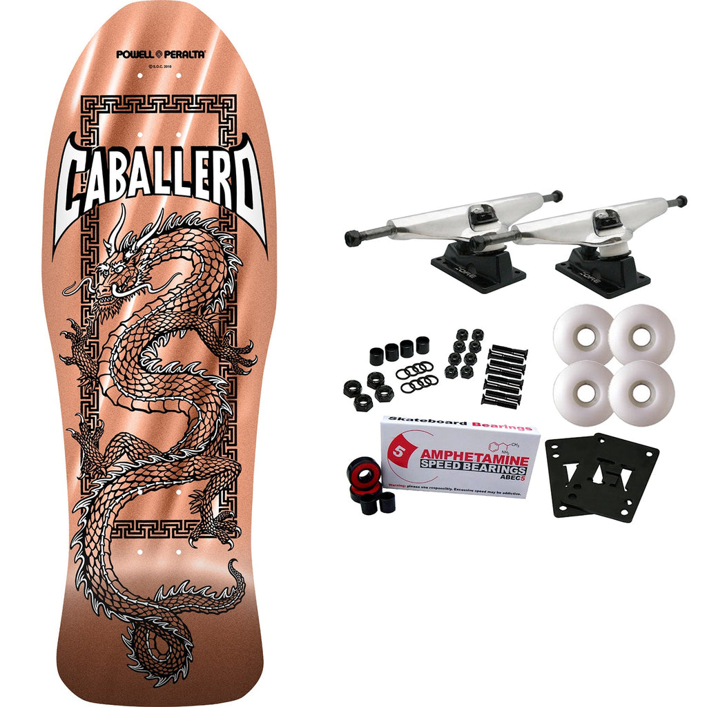 Powell Peralta Skateboard Complete Cab Chinese Dragon Copper Foil Old School Reissue