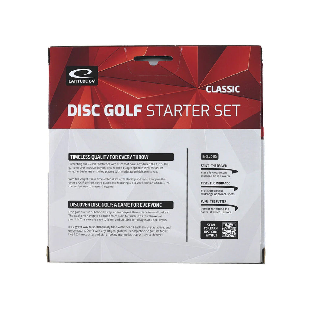 Latitude 64 Disc Golf Classic Starter Set Box - 3 Discs - Saint, Fuse, Pure