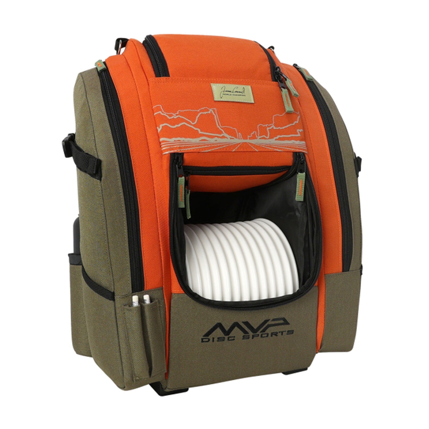MVP Disc Golf Bag James Conrad Voyager Slim Signature Backpack - Choose Color