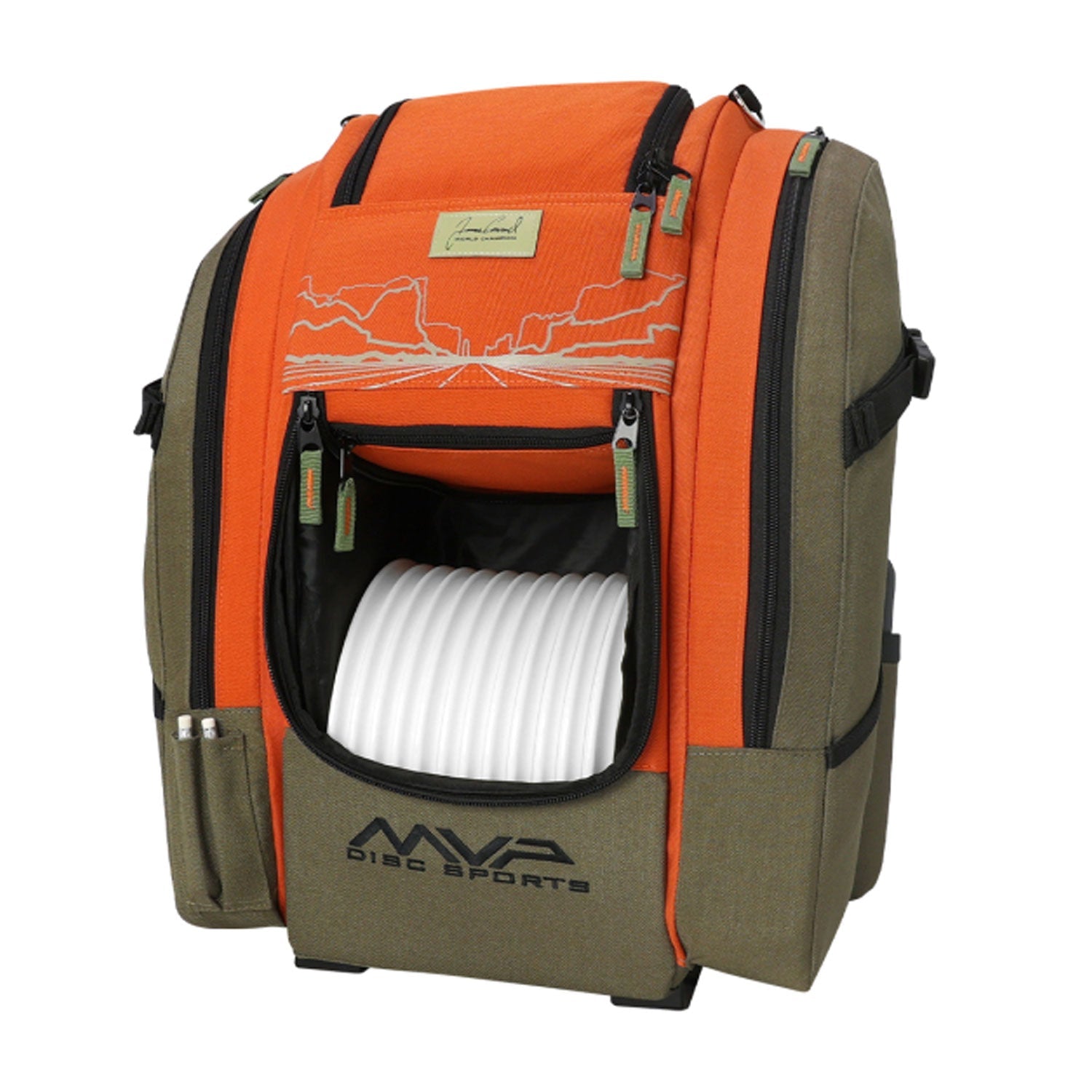 MVP Disc Golf Bag James Conrad Voyager Slim Signature Backpack - Choose Color