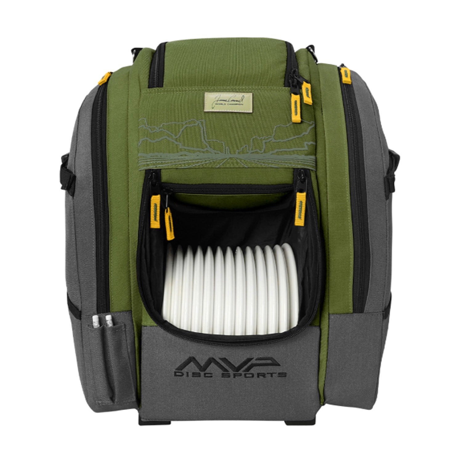 MVP Disc Golf Bag James Conrad Voyager Slim Signature Backpack - Choose Color