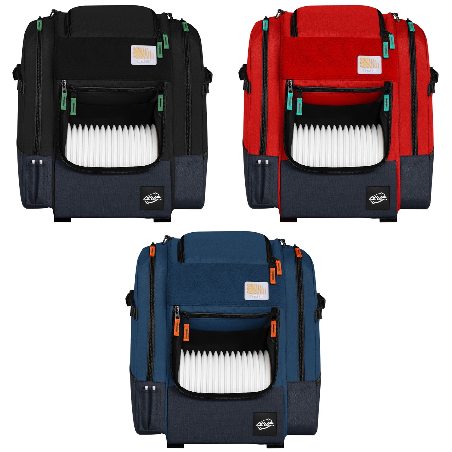 MVP Disc Golf Bag Voyager Backpack Holds 18-20 Discs