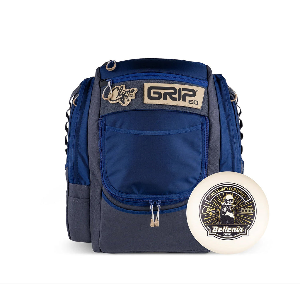 Climo Discs X GRIPeq ATS Disc Golf Bag - with Double-Foil Glow Trophy Line Belleair - Choose Color