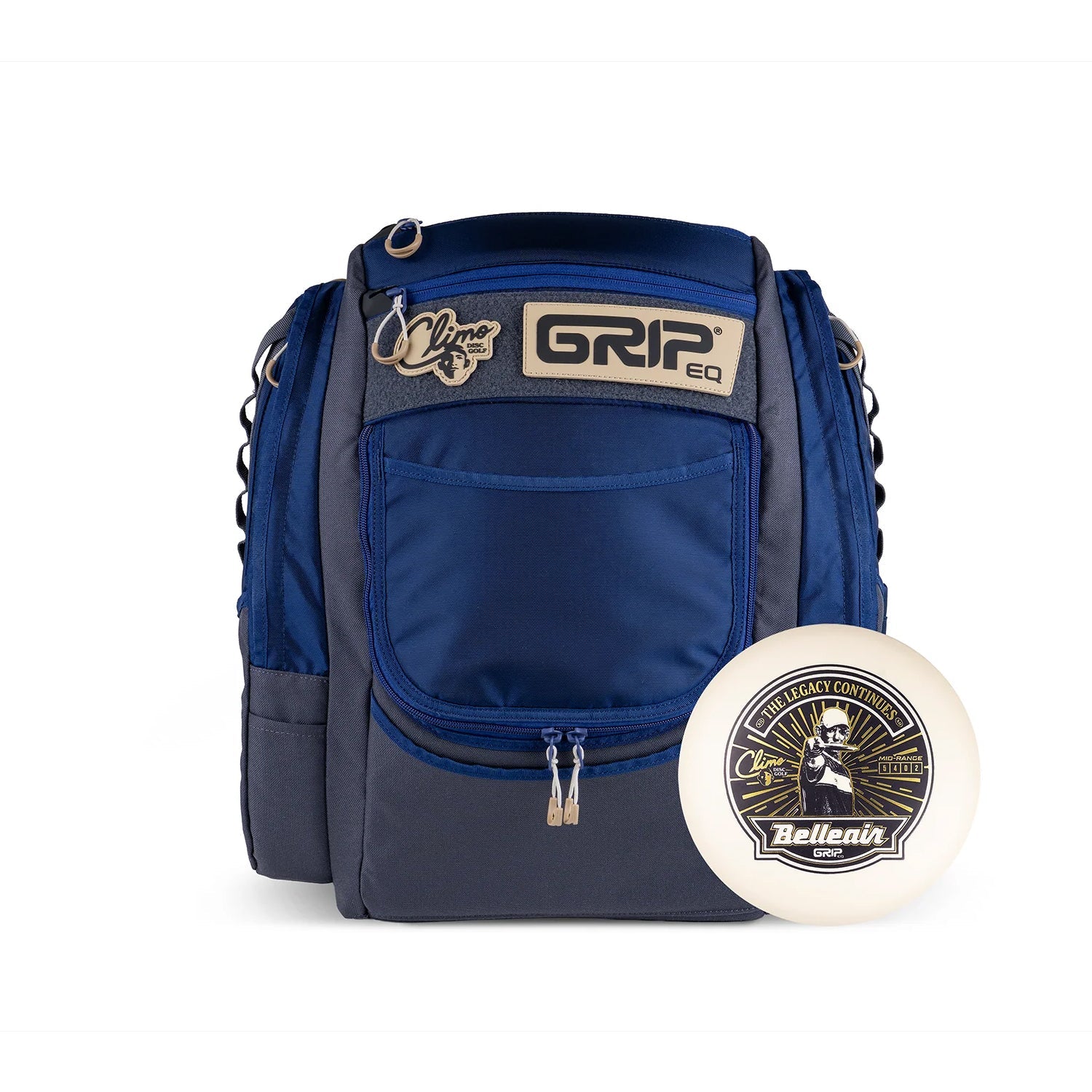 Climo Discs X GRIPeq ATS Disc Golf Bag - with Double-Foil Glow Trophy Line Belleair - Choose Color