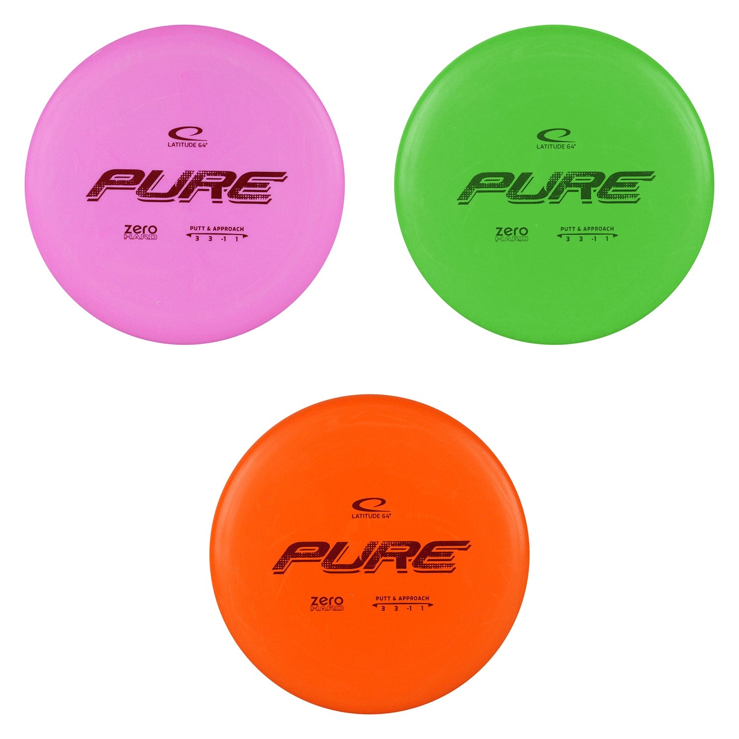 Latitude 64 Disc Golf Zero Hard Pure Putter 3/3/-1/1 - Choose Exact Disc