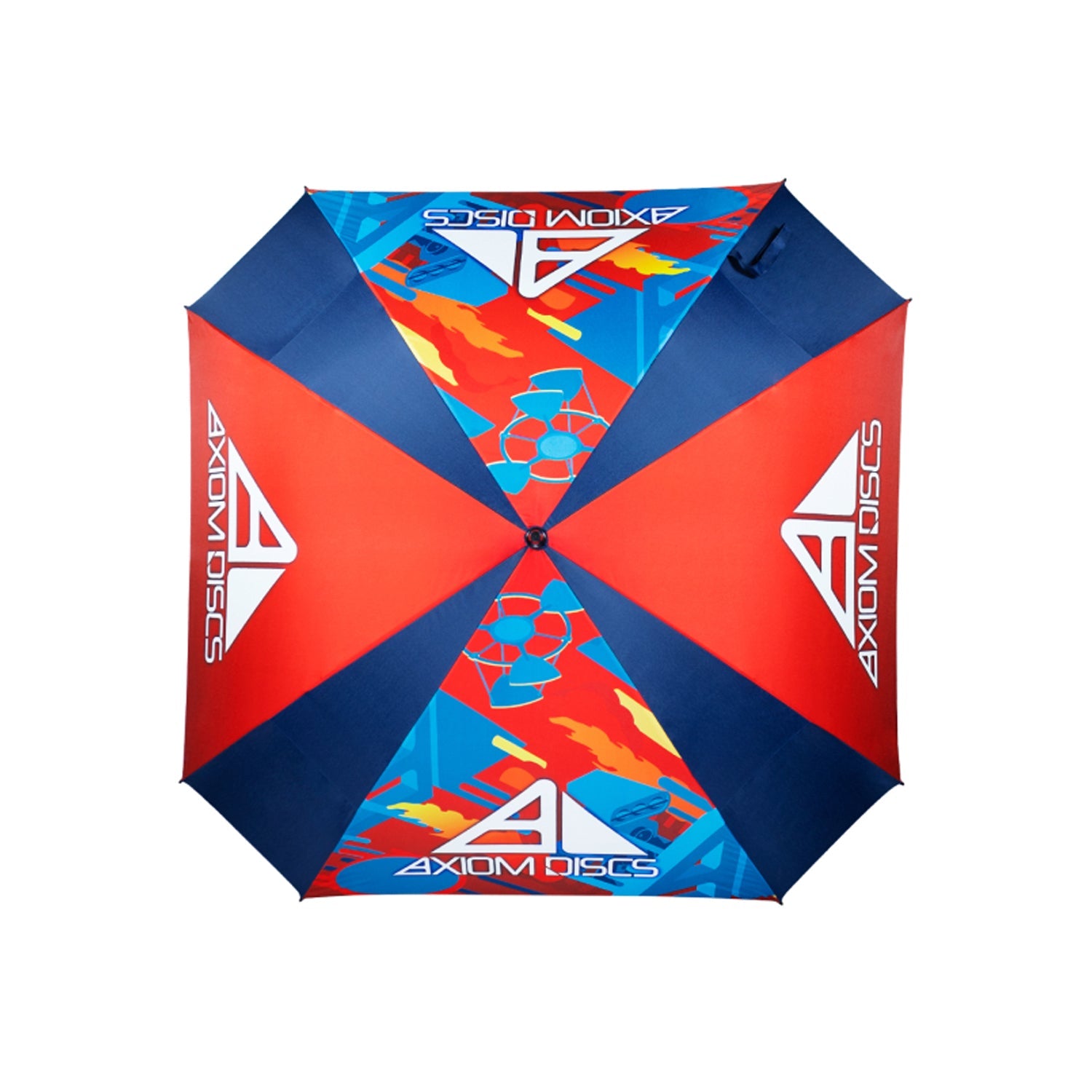 Axiom Disc Golf Large UV Square Umbrella - Multi