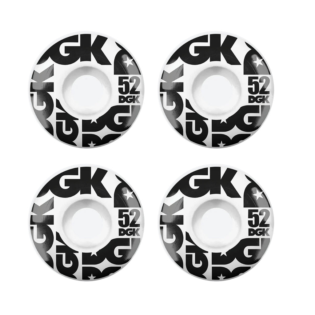 DGK Skateboard Wheels 52mm Street Formula 101A White